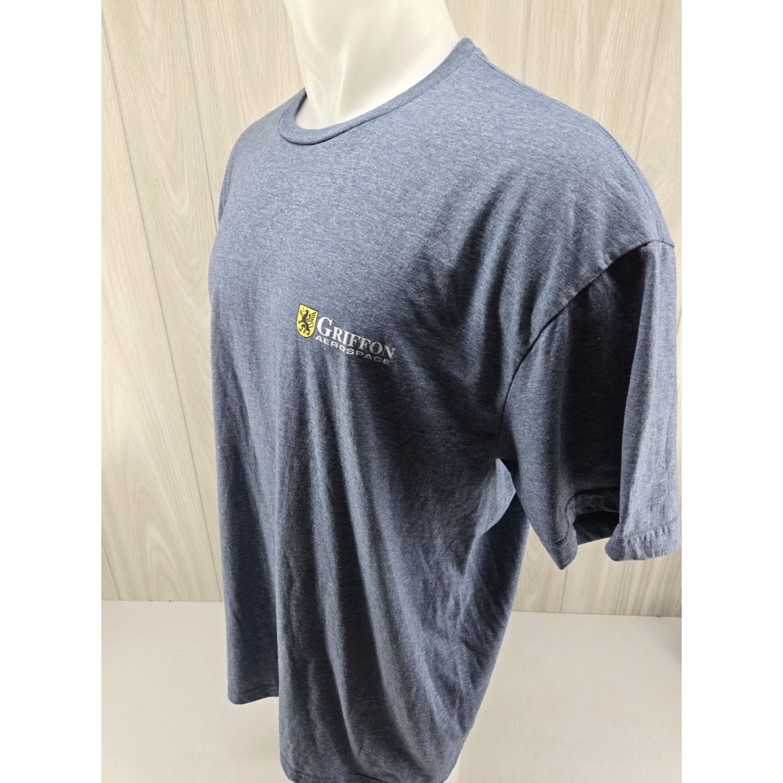 Gildan Gildan Griffon Aerospace T-shirt Blue Men’s Size 2XL Regular Short Sleeve Cotton Knit Logo Army Military Vintage: No Size US XXL / EU 58 / 5 - 4 Thumbnail