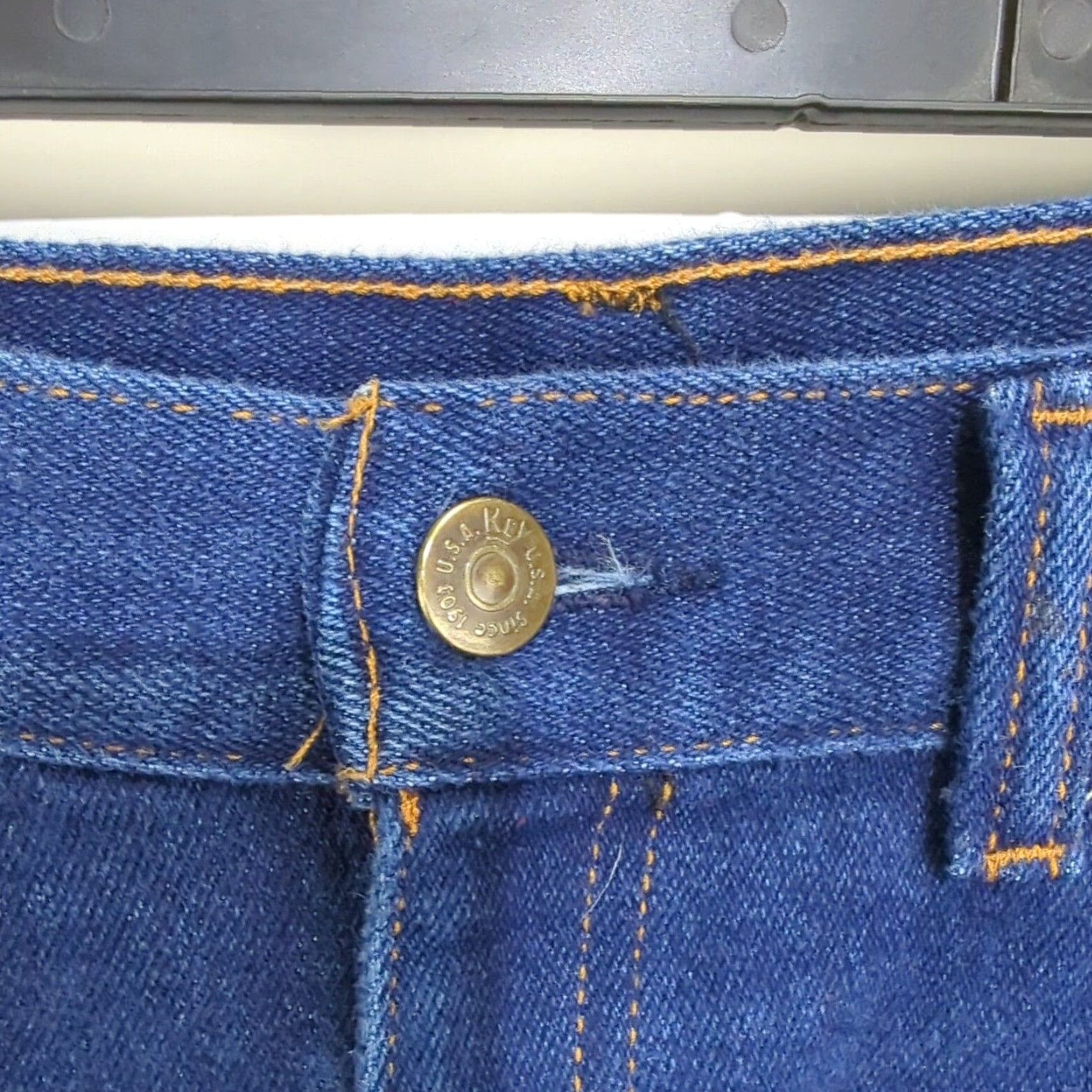 Vintage VINTAGE Key Jeans 32x30 Denim Blue Straight Leg 90s USA Made Jeans Mens Regular Pant Blue Size US 32 / EU 48 - 5 Thumbnail