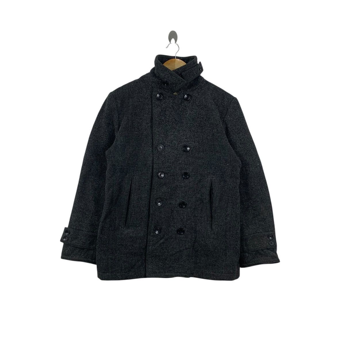 semanticdesign SEMANTIC DESIGN JAPAN Double Breasted Pea Coat Chore Jacket Size US L / EU 52-54 / 3 - 1 Thumbnail