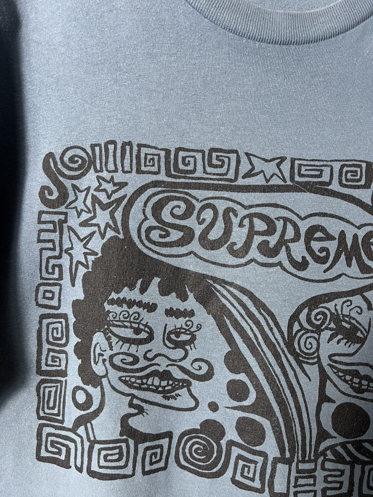Supreme 🔥 Supreme Psychedelic Faces T-Shirt Rare Graphic — Blue Tee Size US L / EU 52-54 / 3 - 3 Thumbnail