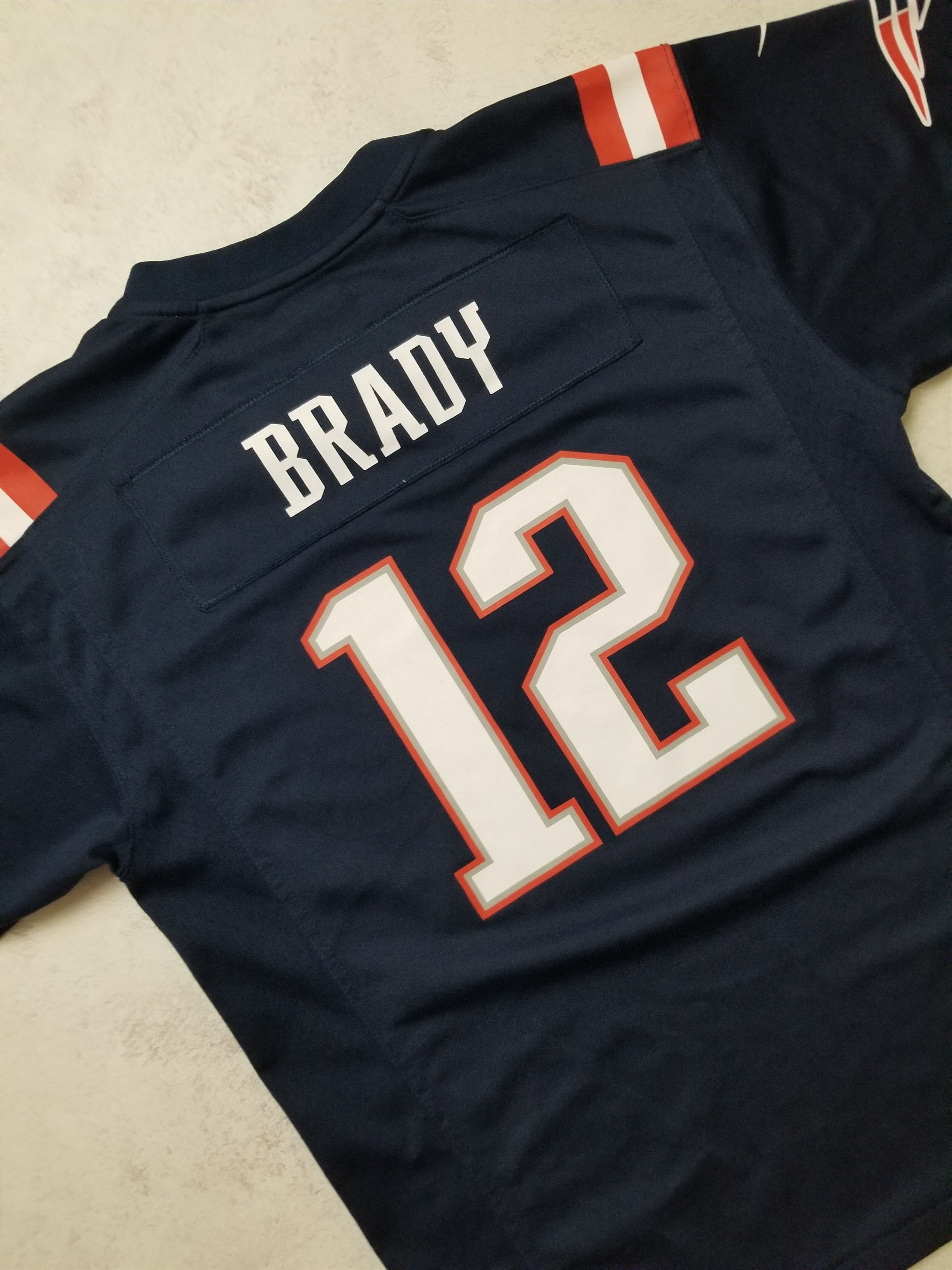 Nike Nike Tom Brady #12 New England Patriots NFL Jersey Youth XL Size US XS / EU 42 / 0 - 9 Thumbnail