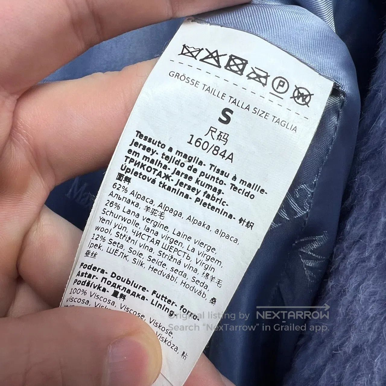 Max Mara MaxMara SS23 Teddy A sky-blue medium-length coat Size S / US 4 / IT 40 - 4 Thumbnail