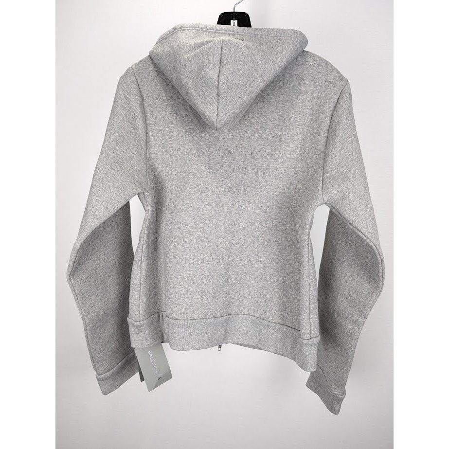 Balenciaga o1rshd1 Fitted Zip Up Hoodie in Heather Grey Size US XL / EU 56 / 4 - 11 Thumbnail