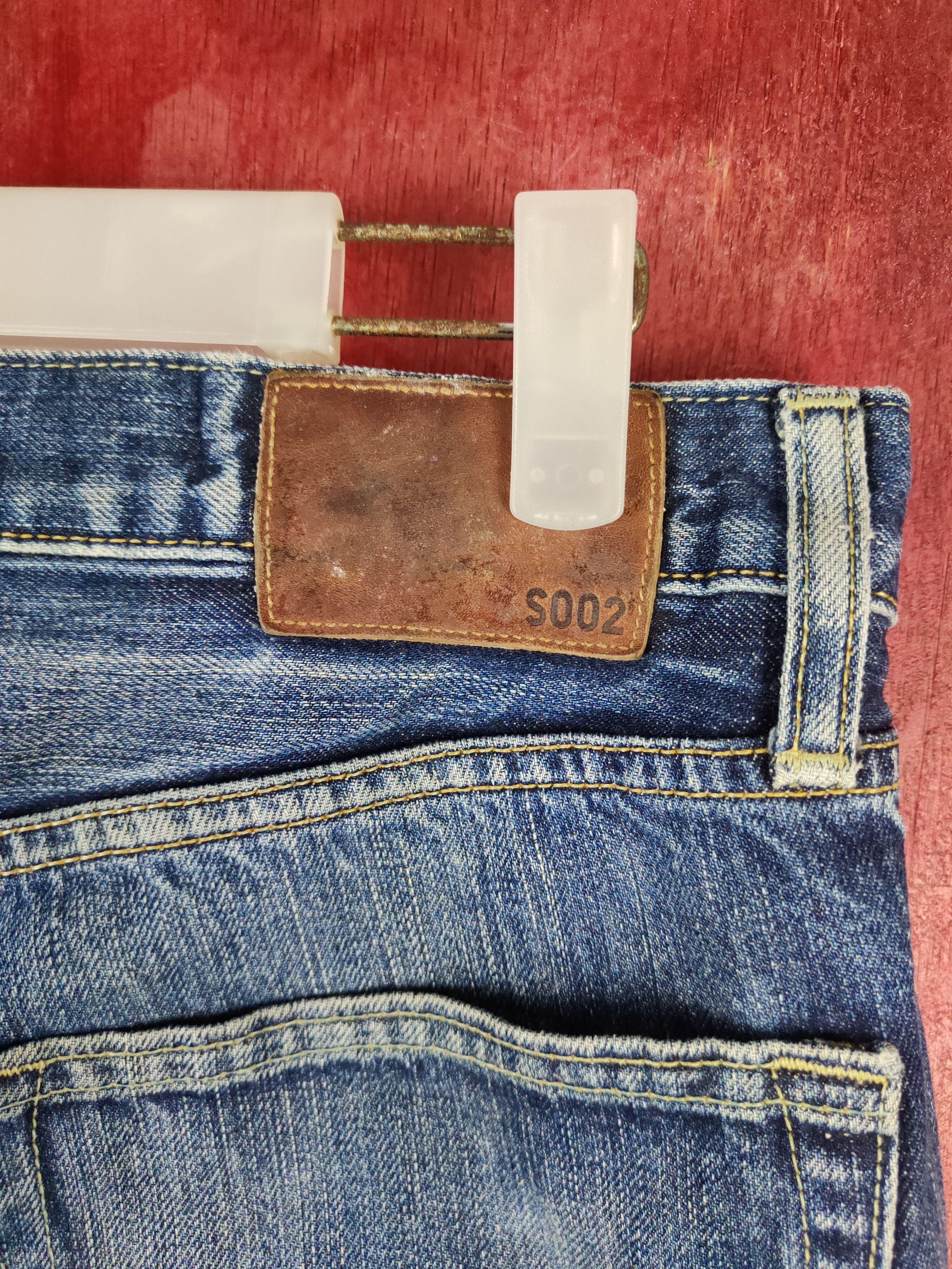 Japanese Brand Uniqlo Dark Blue Distressed Ripped Jeans #S2211 Size US 31 - 8 Thumbnail