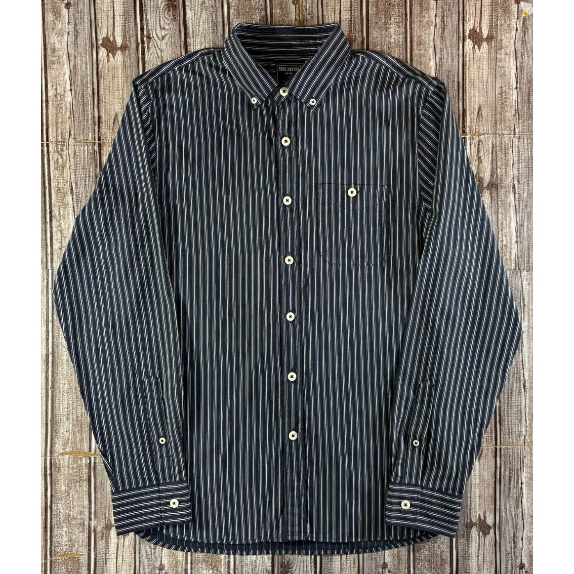 Todd Snyder TODD SNYDER X ALBINI Finest Italian Fabric striped Shirt siz Size US M / EU 48-50 / 2 - 1 Thumbnail