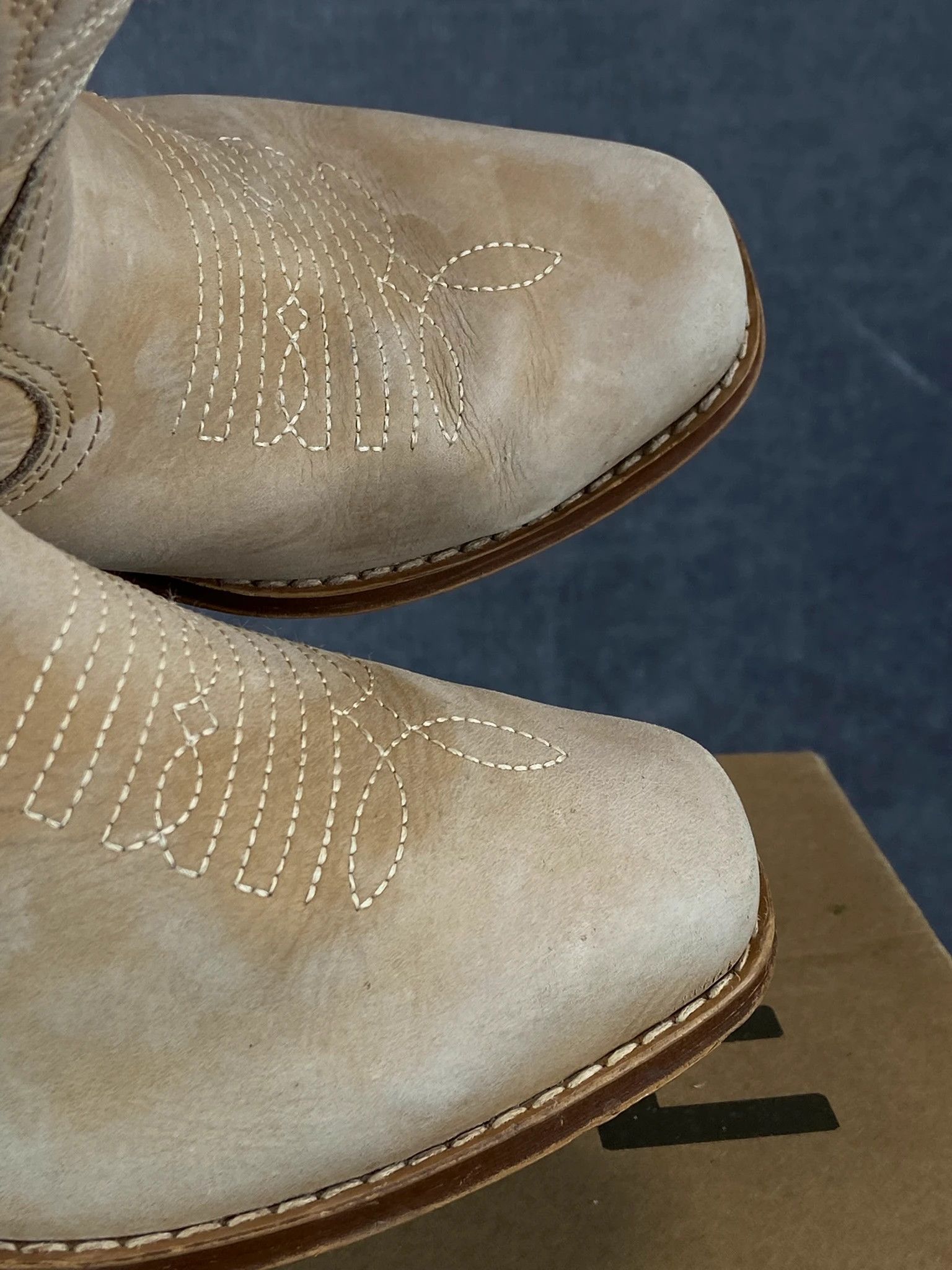Rodebjer Beige Vintage Western Cowboy Boots Size US 7 / IT 37 - 8 Thumbnail