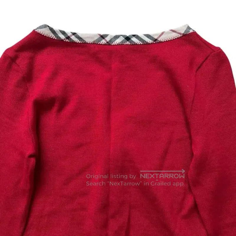 Burberry Burberry Red Wool Long Sleeve Cardigan. Size M / US 6-8 / IT 42-44 - 7 Thumbnail