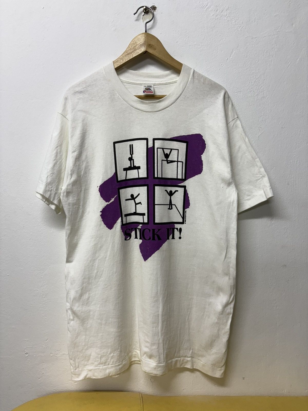 Vintage Vintage Stick It! Stickman Wording Tees 1995 Size US L / EU 52-54 / 3 - 1 Thumbnail