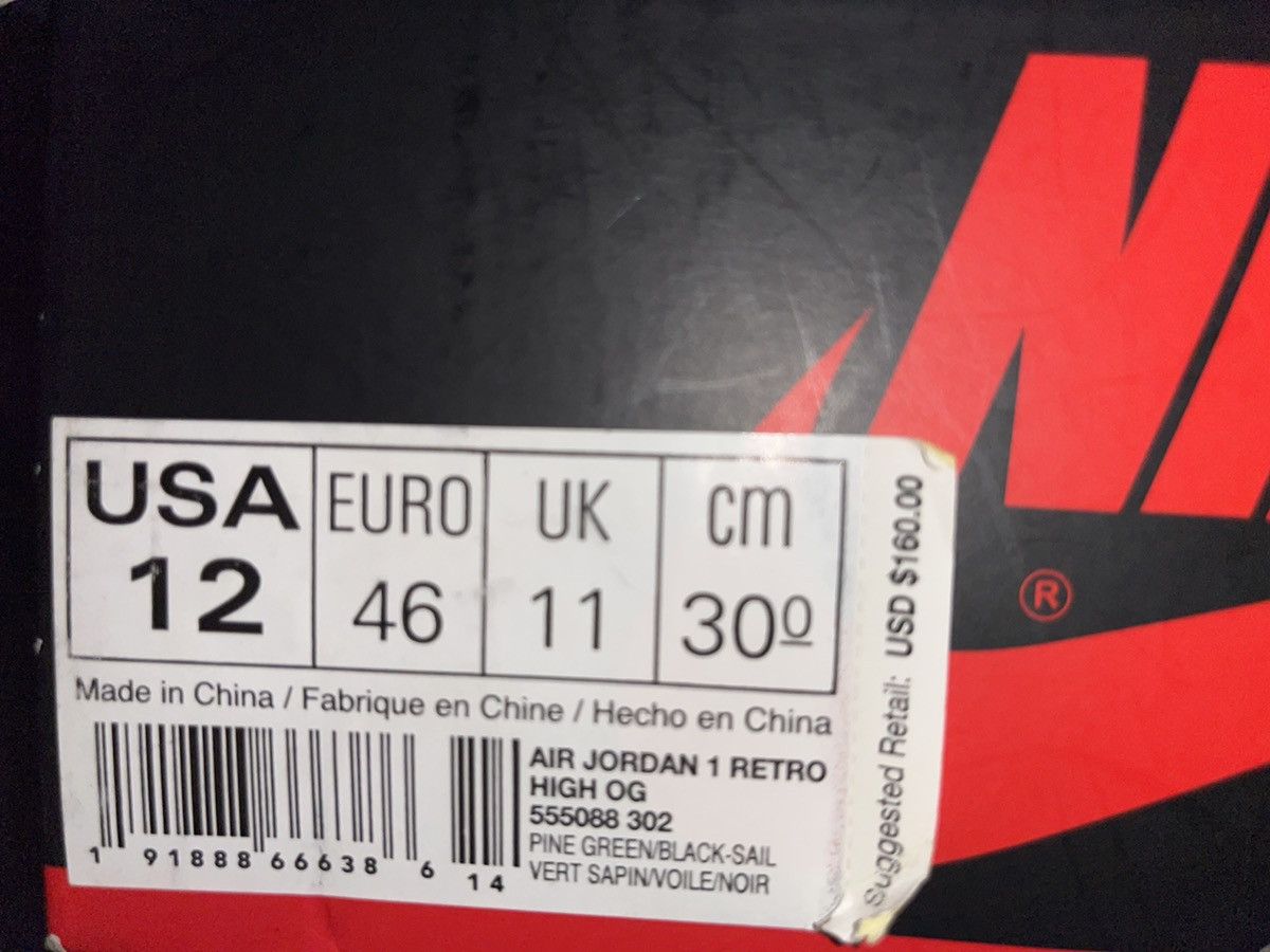 Jordan Brand Jordan 1 Pine green 1.0 2018 Size US 12 / EU 45 - 8 Thumbnail