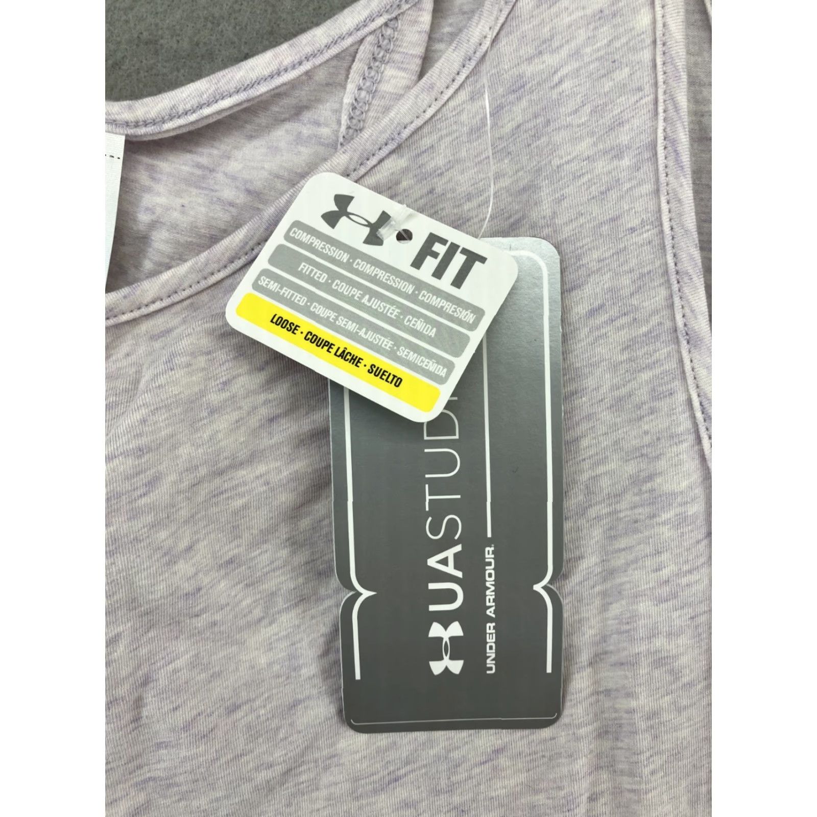 Under Armour Under Armour Tank Top Womens S All Season Gear Light Purple Sleeveless Racerback Slit Adjustable Loose Fit Pullover Activewear Shirt Size S / US 4 / IT 40 - 3 Thumbnail