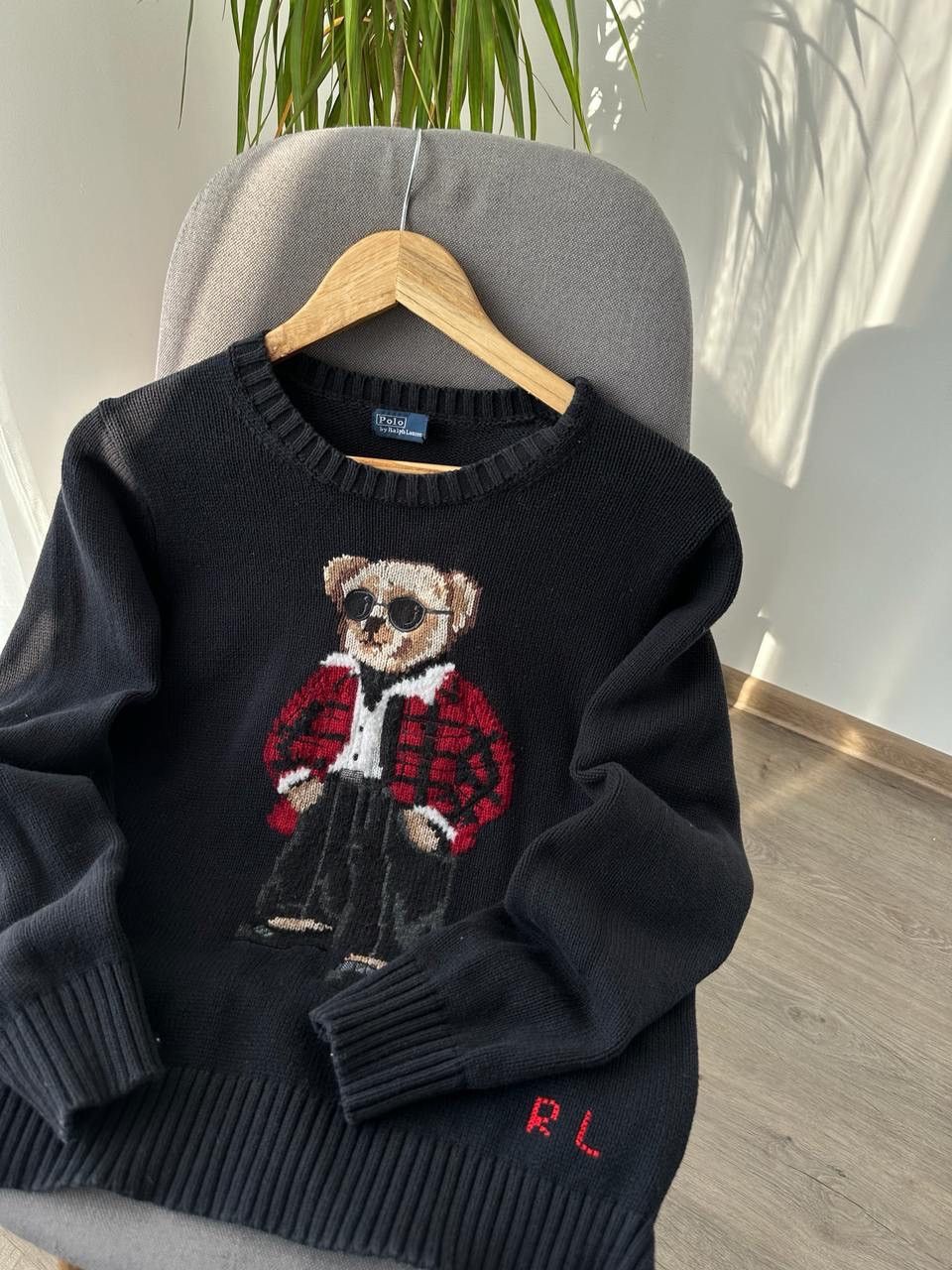 Polo Ralph Lauren × Vintage Vintage Polo Ralph Lauren Blue Polo Bear Sweater Size US S / EU 44-46 / 1 - 12 Thumbnail