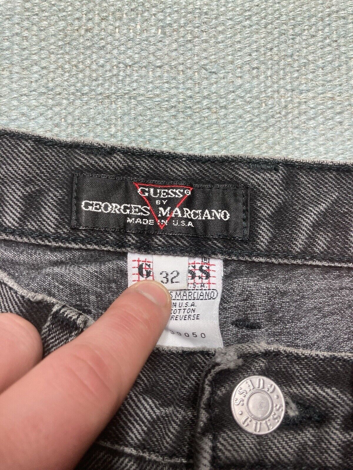 Guess × Vintage VTG guess jeans denim goth grunge tapered skater 28x30 Size 28" / US 6 / IT 42 - 8 Thumbnail