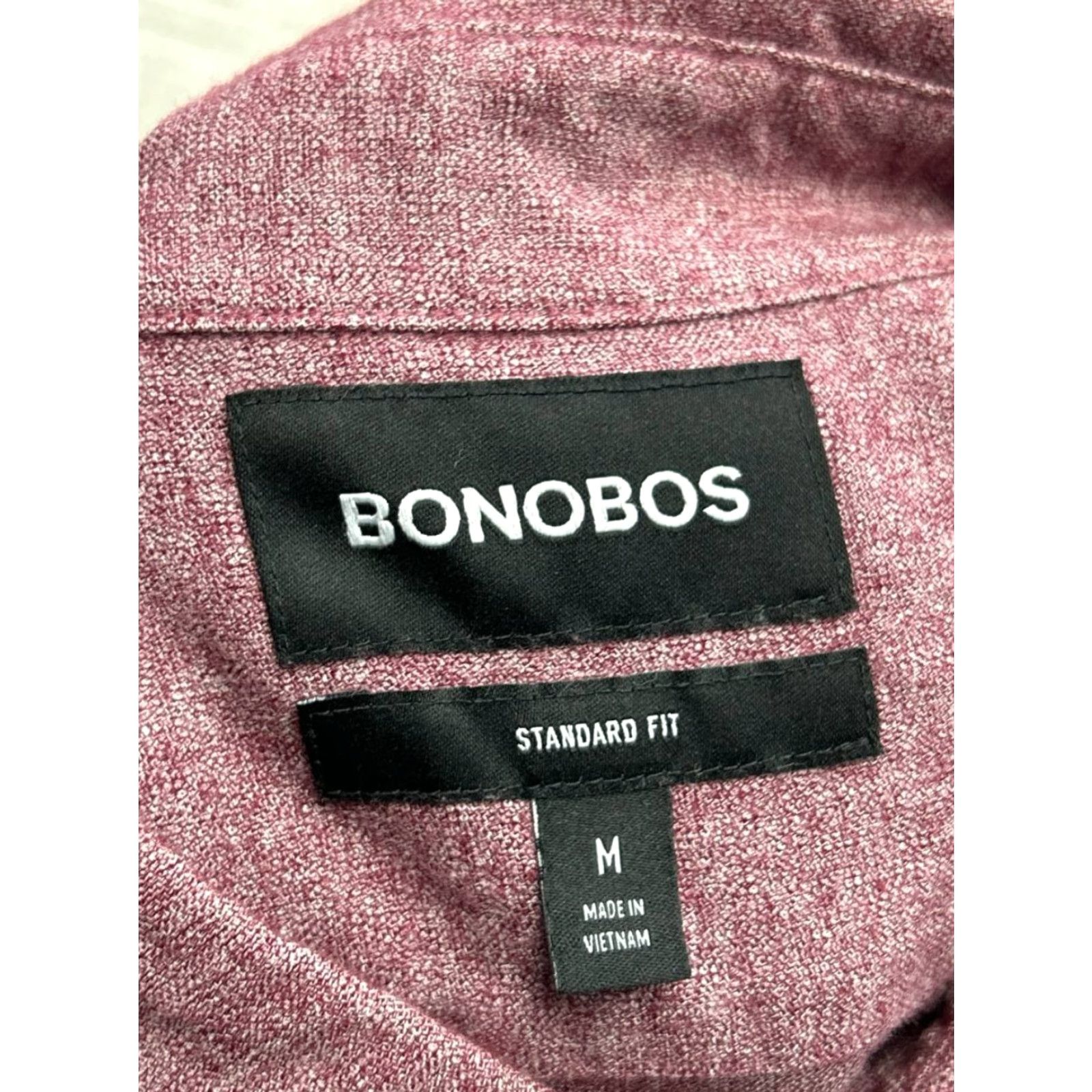 Bonobos Bonobos Shirt Mens Medium Pink Cotton Button Up Size US M / EU 48-50 / 2 - 3 Thumbnail
