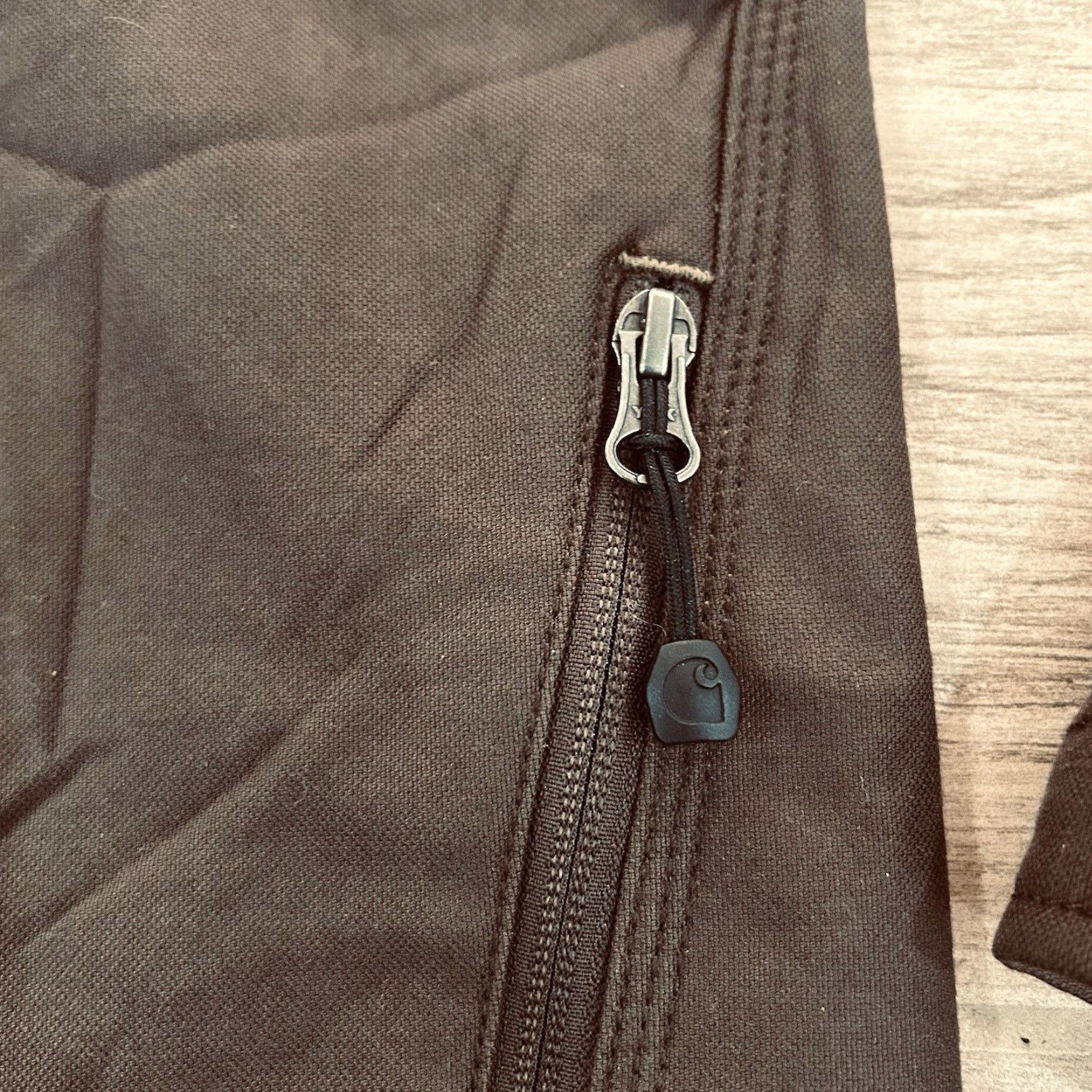 Carhartt Pineville Quick Duck Jacket Fleece Lined Brown Full Zip Mens M