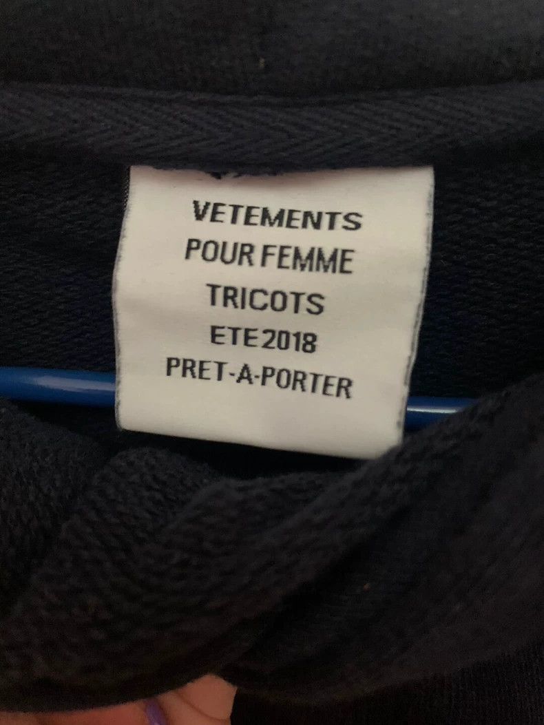 Vetements Vetements Navy Blue Ribbon Sweatshirt XS Size US XS / EU 42 / 0 - 2 Thumbnail