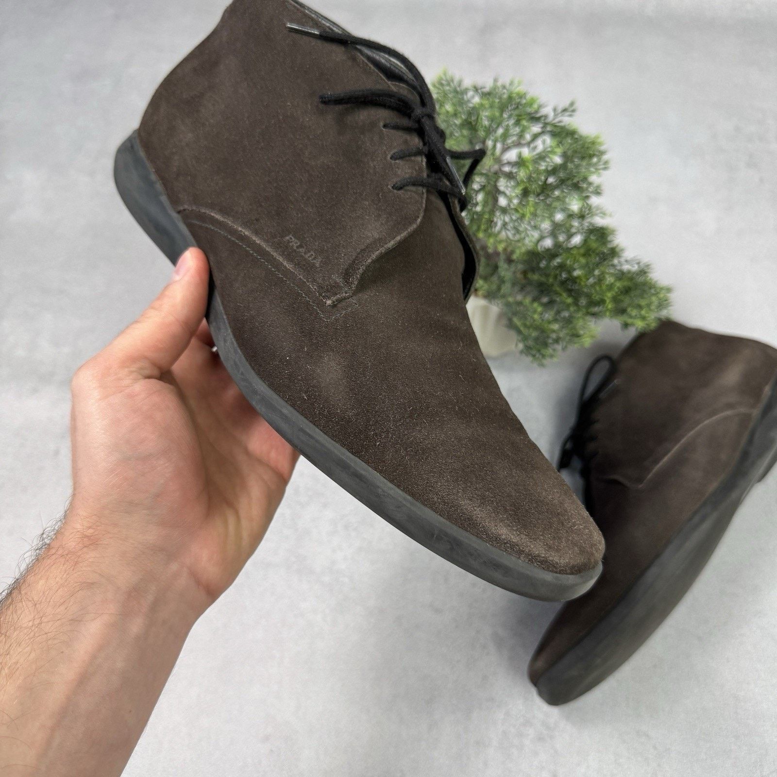 Prada Prada Men Chukka Boot Brown Suede Size US 9 Size US 9 / EU 42 - 5 Thumbnail