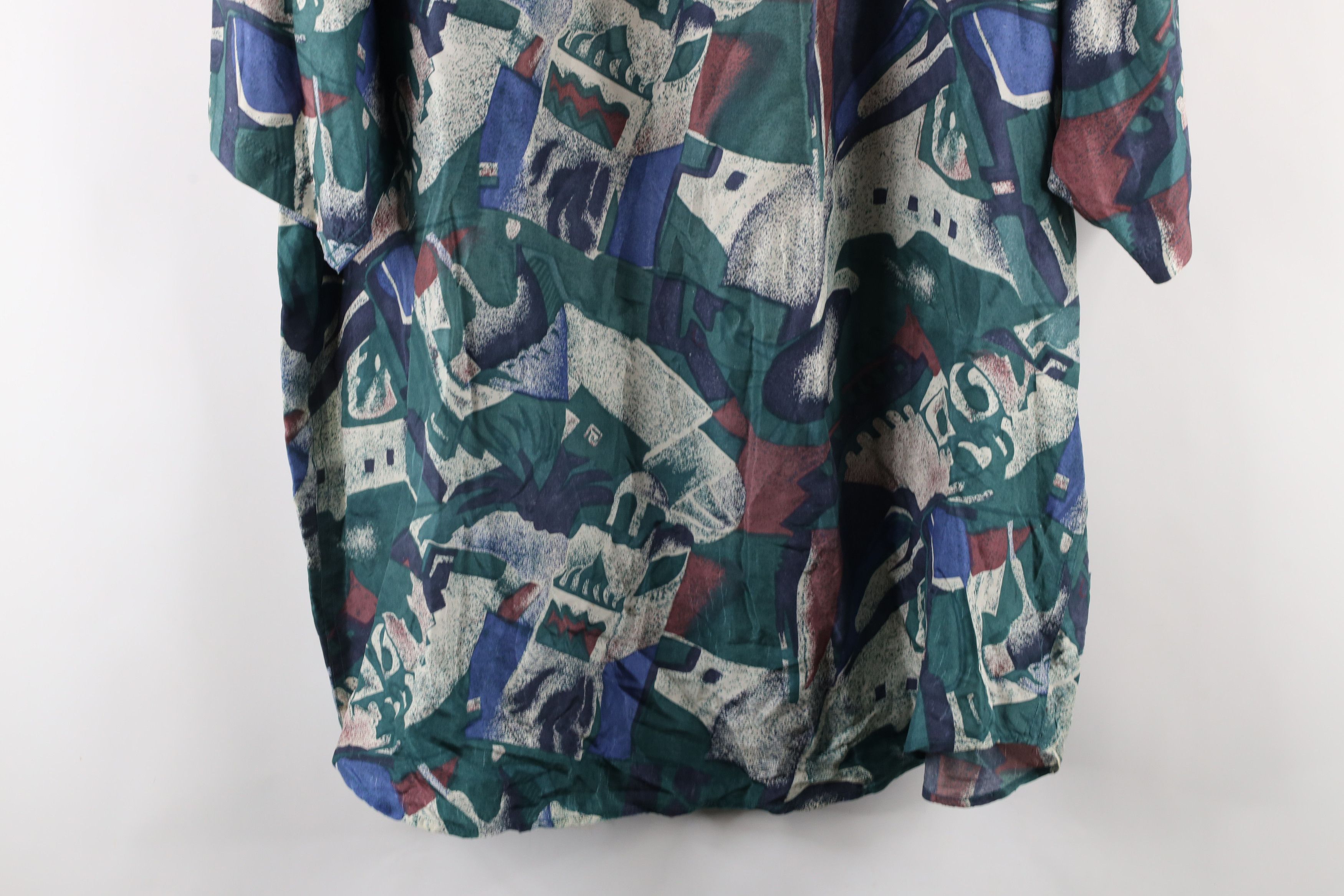 Vintage Vintage 90s Streetwear Baggy Fit Short Sleeve Button Shirt Size US L / EU 52-54 / 3 - 13 Thumbnail