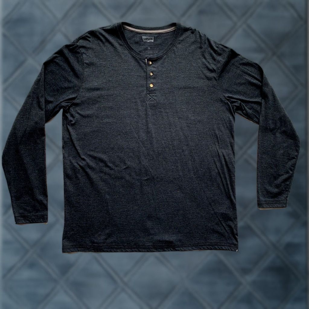 Levi's Levi's Henley Shirt Mens 2XL Gray Thermal Long Sleeve Casual Outdoor NEW Size US XXL / EU 58 / 5 - 1 Thumbnail