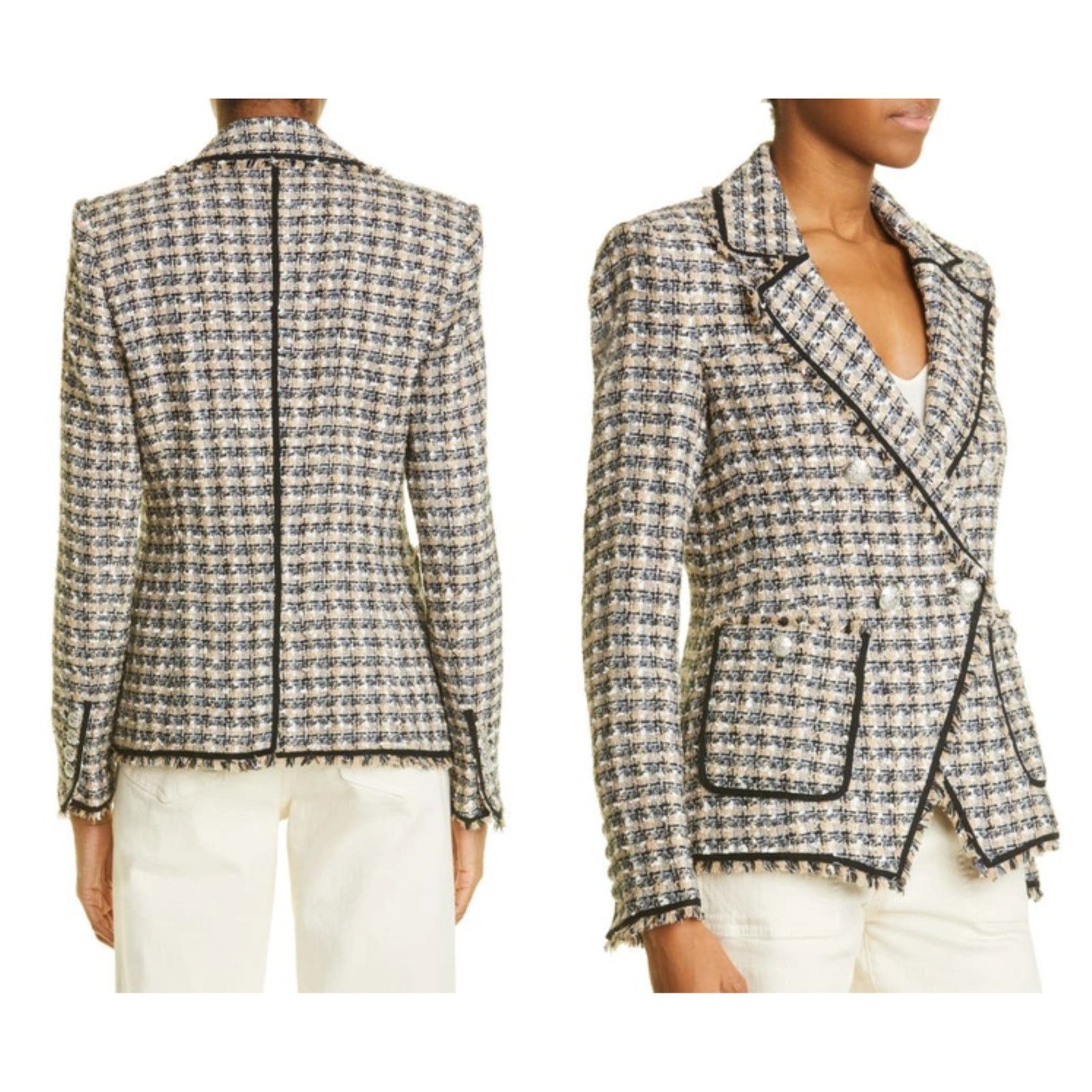Veronica Beard Veronica Beard Theron Houndstooth Blazer Size 2 Size XS / US 0-2 / IT 36-38 - 2 Thumbnail