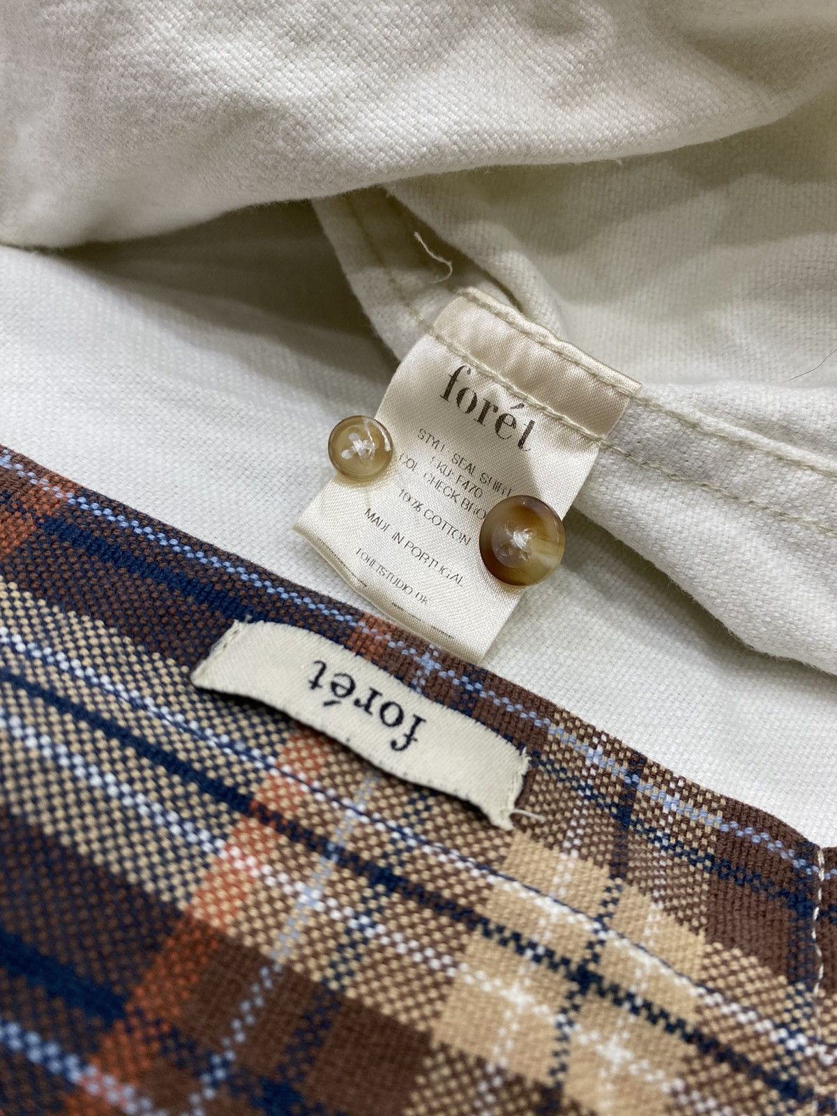 foret Foret Studio Split Buttom Up Split Check Shirt Size US XL / EU 56 / 4 - 7 Thumbnail