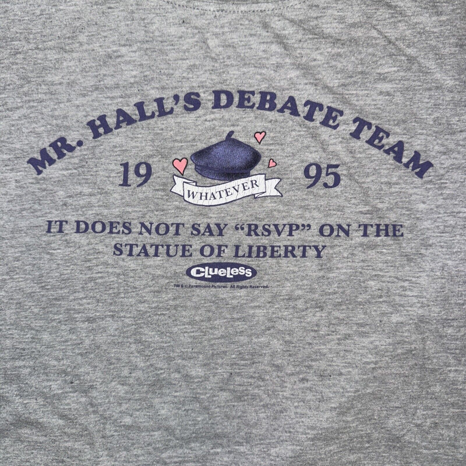 Vintage Clueless Mr. Hall’s Debate Team T-Shirt Gray 3XL 23x23 Size US XXL / EU 58 / 5 - 2 Thumbnail