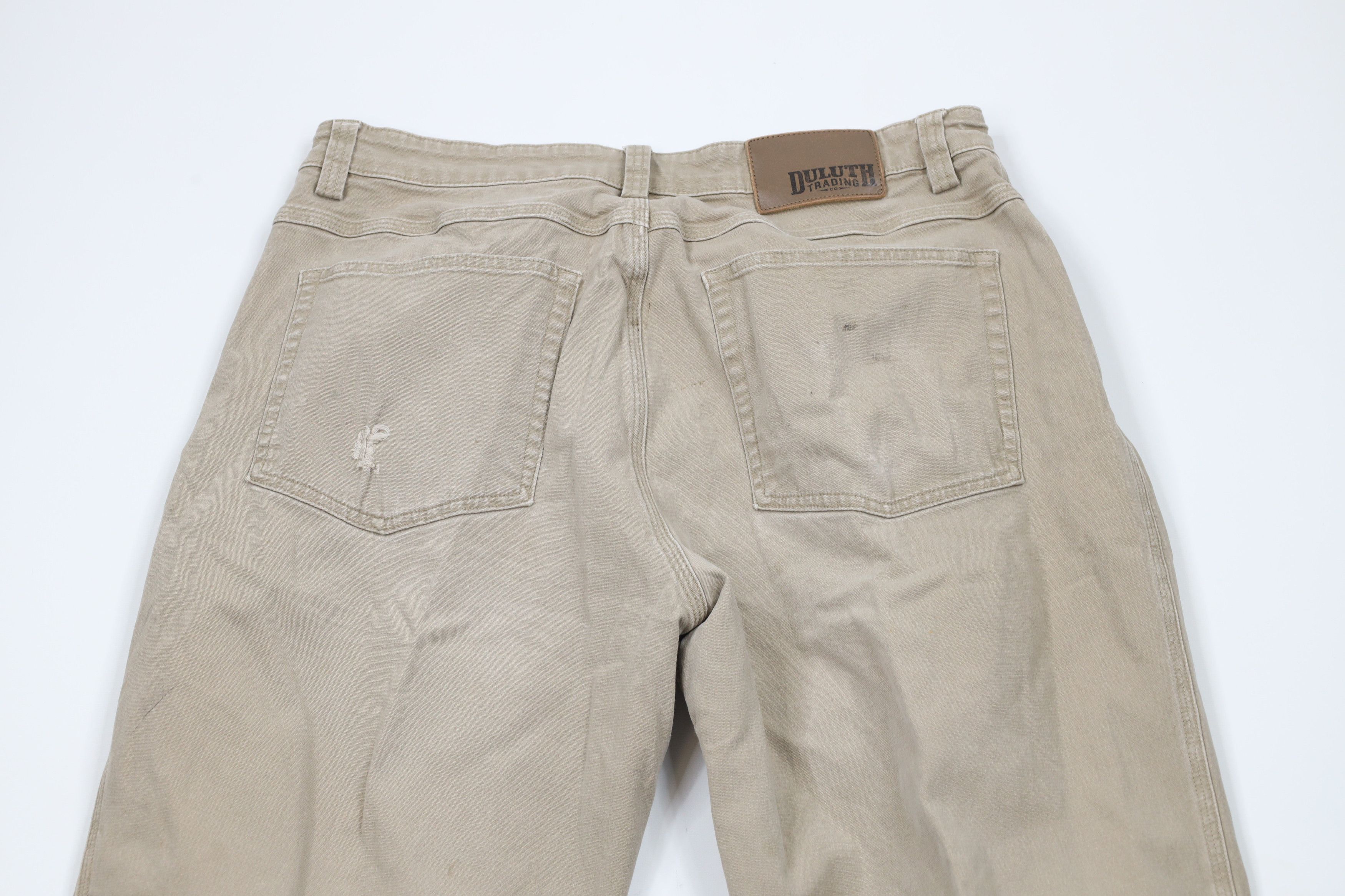 Duluth Trading Company × Vintage Duluth Trading Co Flex Fire Hose Dungaree Pants Beige Size US 34 / EU 50 - 11 Thumbnail