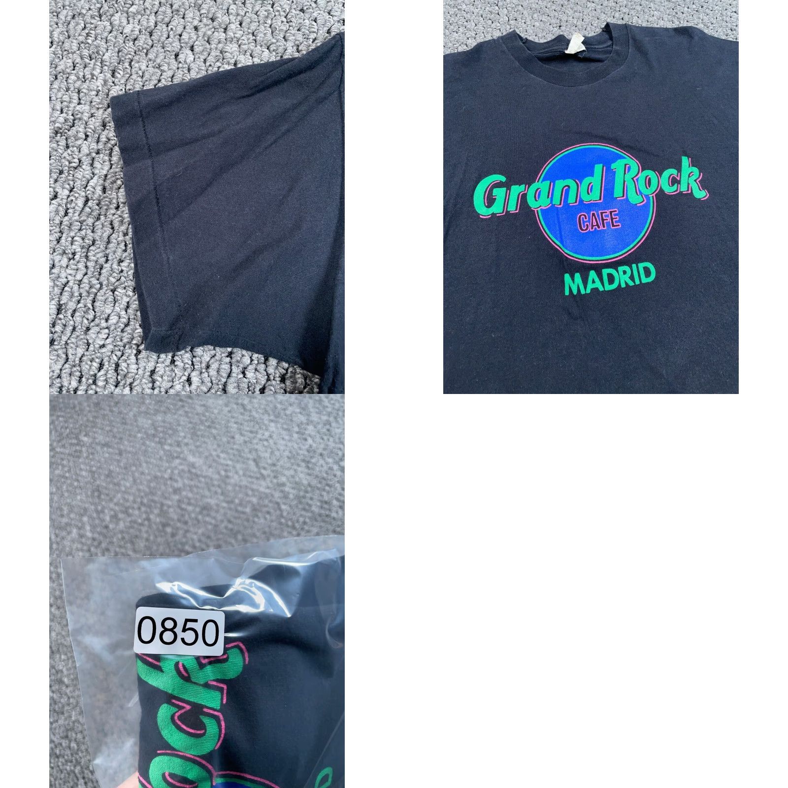 Vintage VTG 80s Madrid Cafe T-Shirt Adult XL Black Single Stitch Screen Stars Tag Boxy Size US XL / EU 56 / 4 - 8 Thumbnail