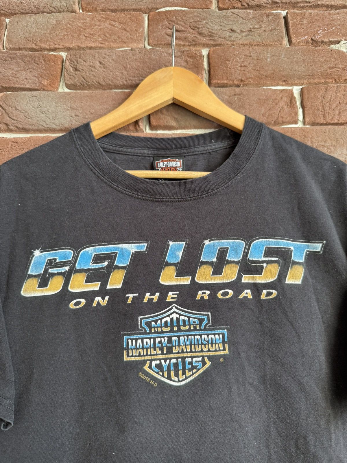 Vintage Washed 00s Harley Davidson Motorcycles Get Lost Vintage Tee Size US L / EU 52-54 / 3 - 2 Thumbnail