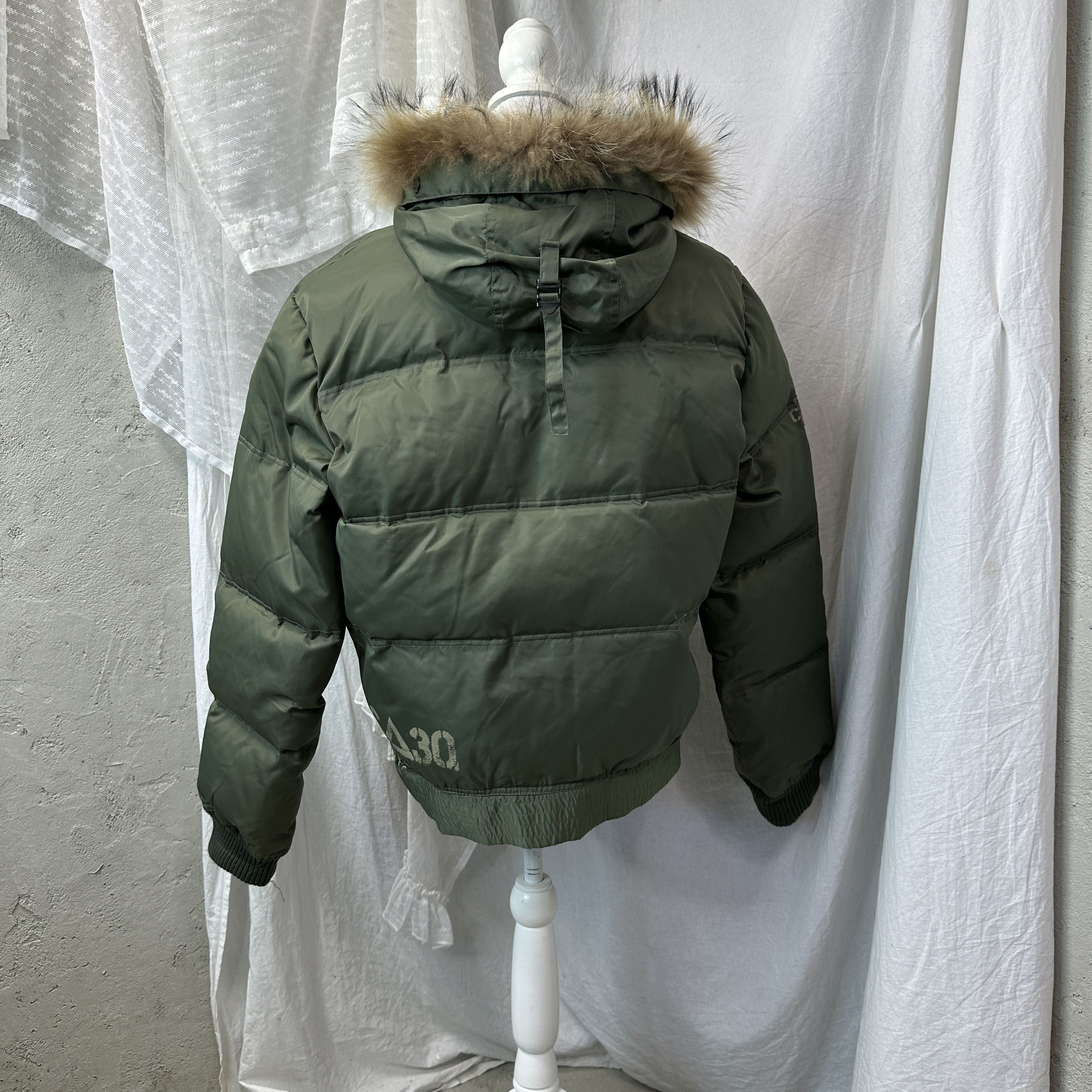 Vintage Vintage Bomb Boogie Real Down Fur Military Bomber Jacket Y2K Size US L / EU 52-54 / 3 - 9 Thumbnail