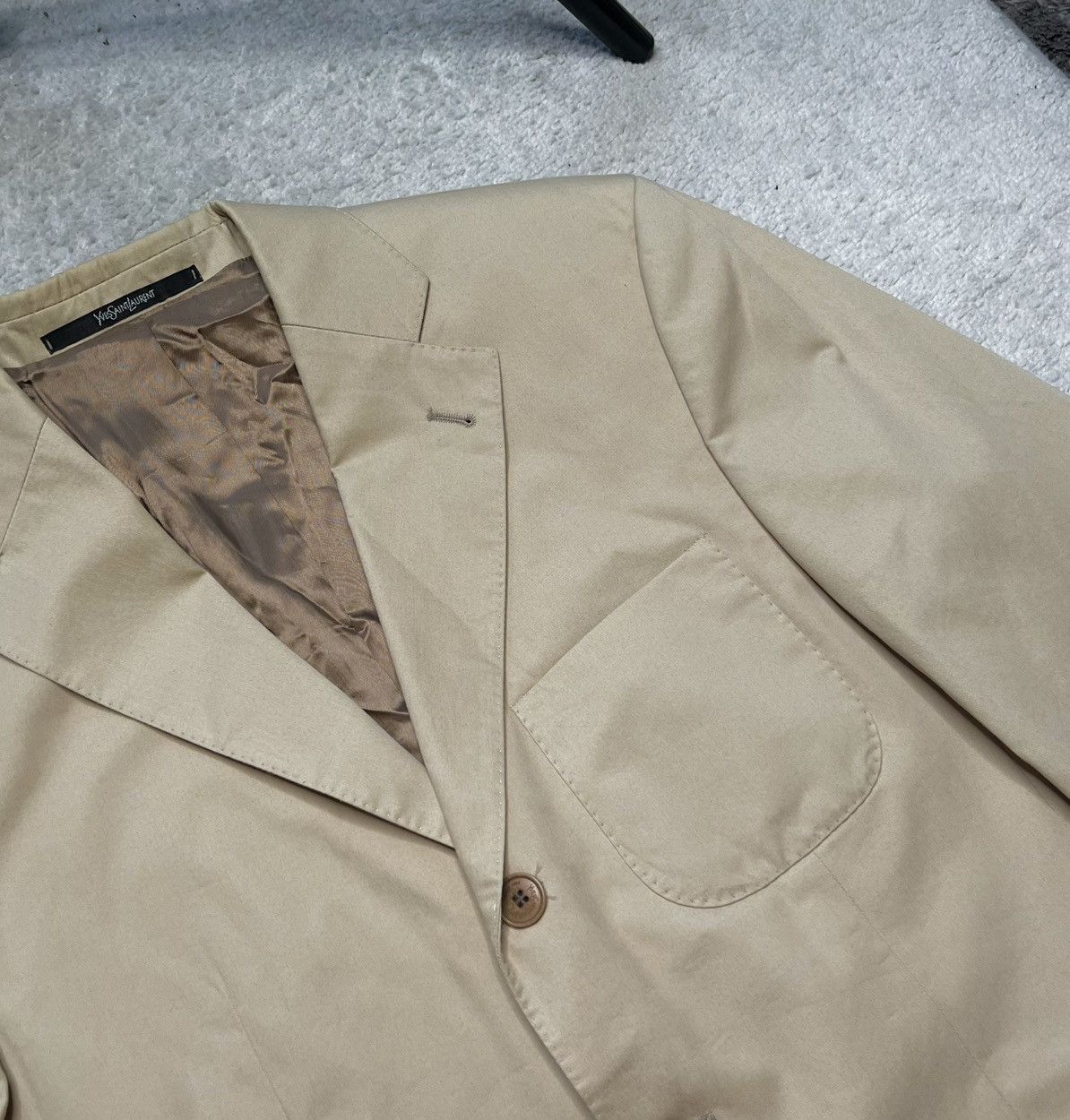 Yves Saint Laurent Designer Basic Beige Yves Saint Laurent Blazer elegant Size 54R - 3 Thumbnail