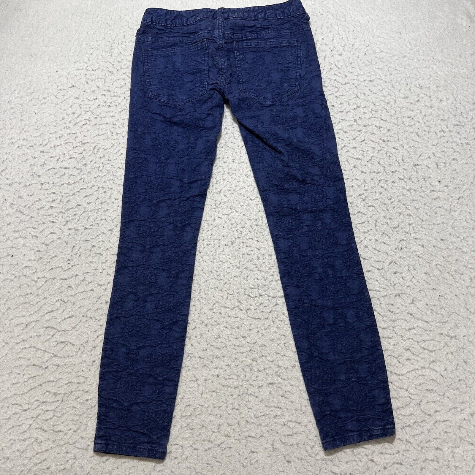 Free People Free People Skinny Jeans Textured Navy Stretch Anthropologie Size 26" / US 2 / IT 38 - 6 Thumbnail