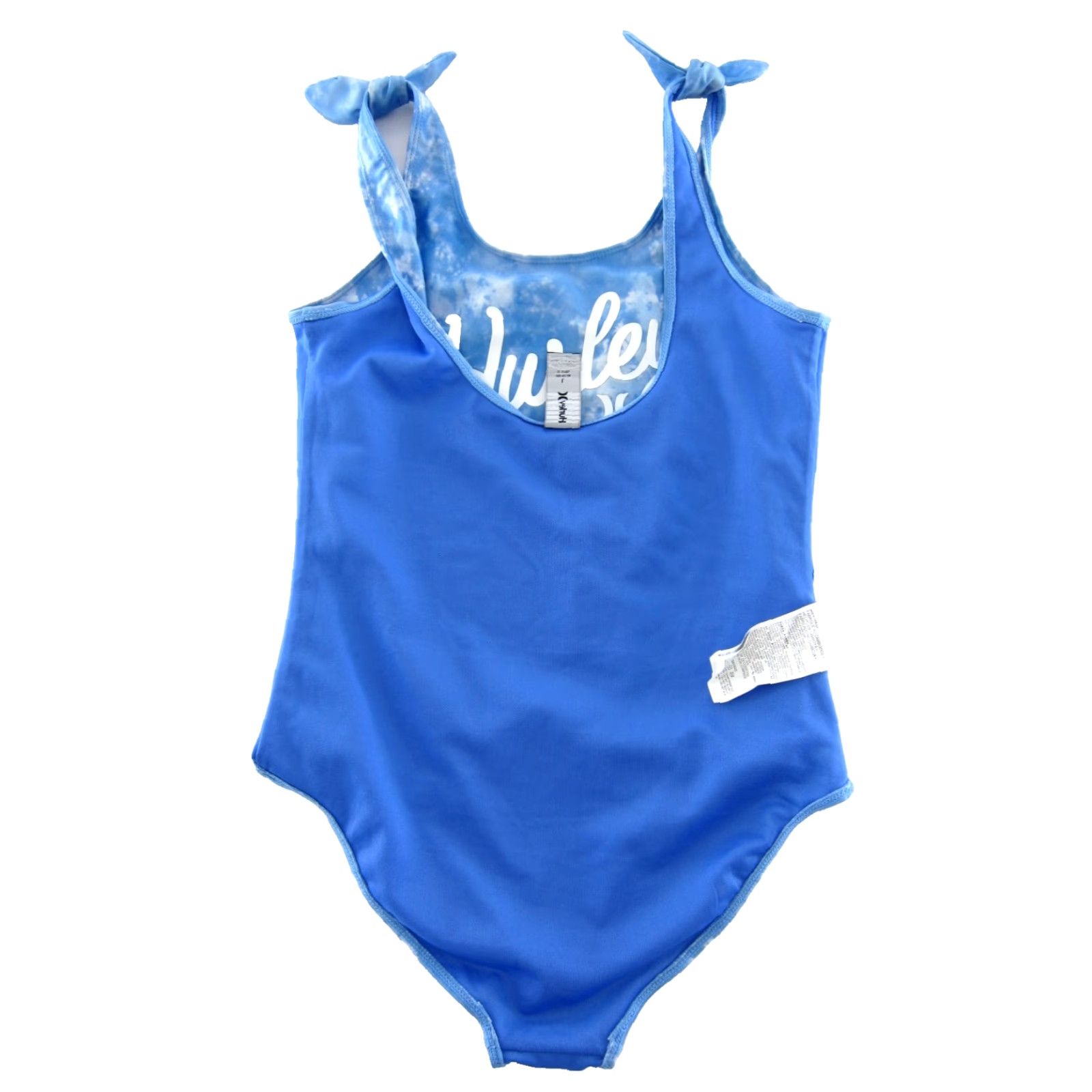 Hurley Hurley Logo Blue White Tie Dye Bow Tie One Piece Swimsuit Women Large Size ONE SIZE - 5 Thumbnail