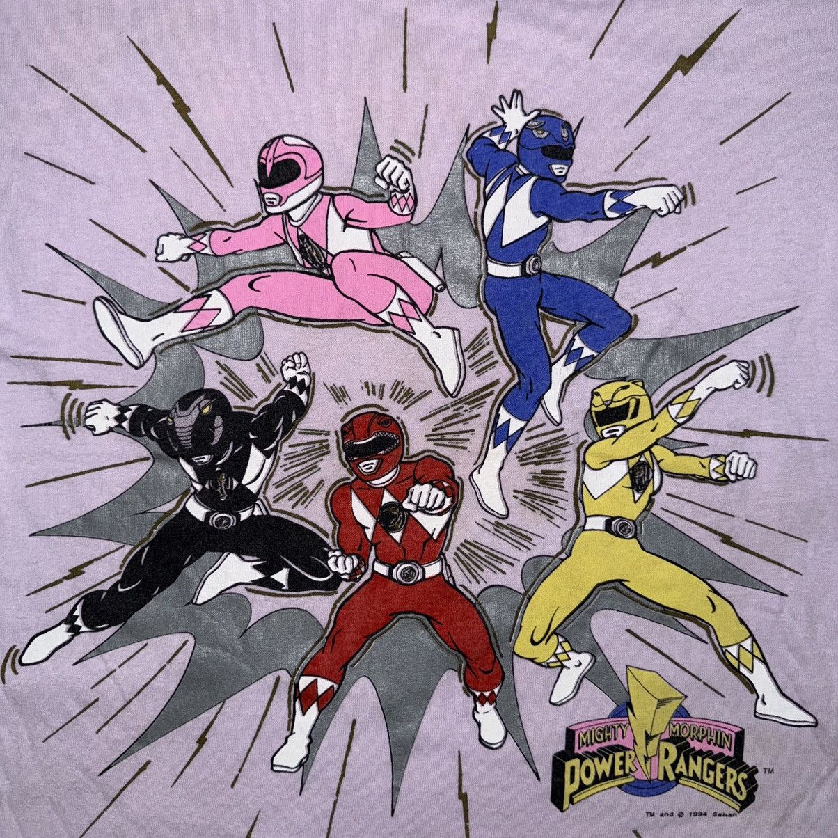 Japanese Brand Vintage 90s Power Rangers T-Shirt Size US XS / EU 42 / 0 - 2 Thumbnail