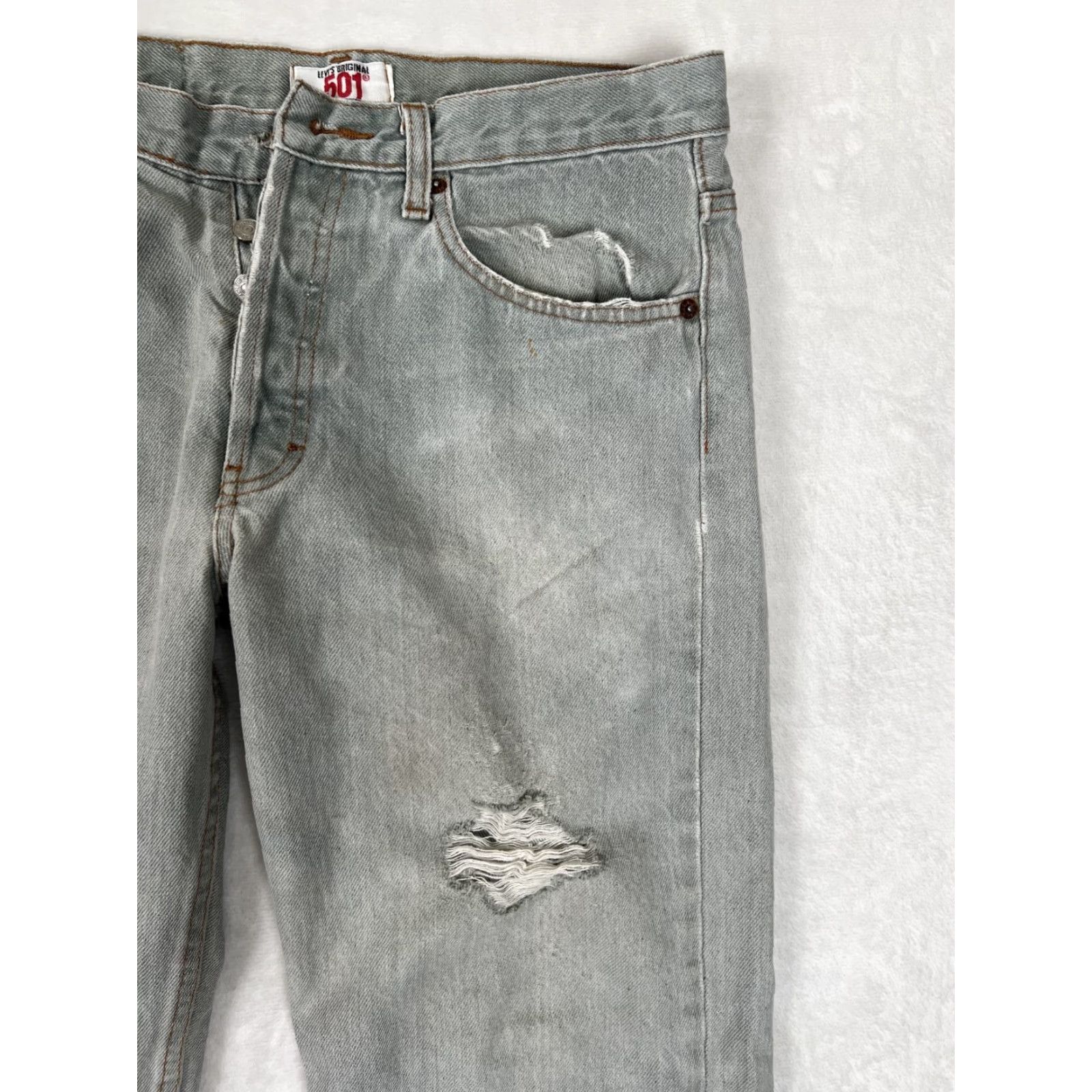 Levi's VINTAGE Levi’s 501 Jeans Denim 32x30 Men Regular Blue Distressed 90s USA Size US 32 / EU 48 - 5 Thumbnail