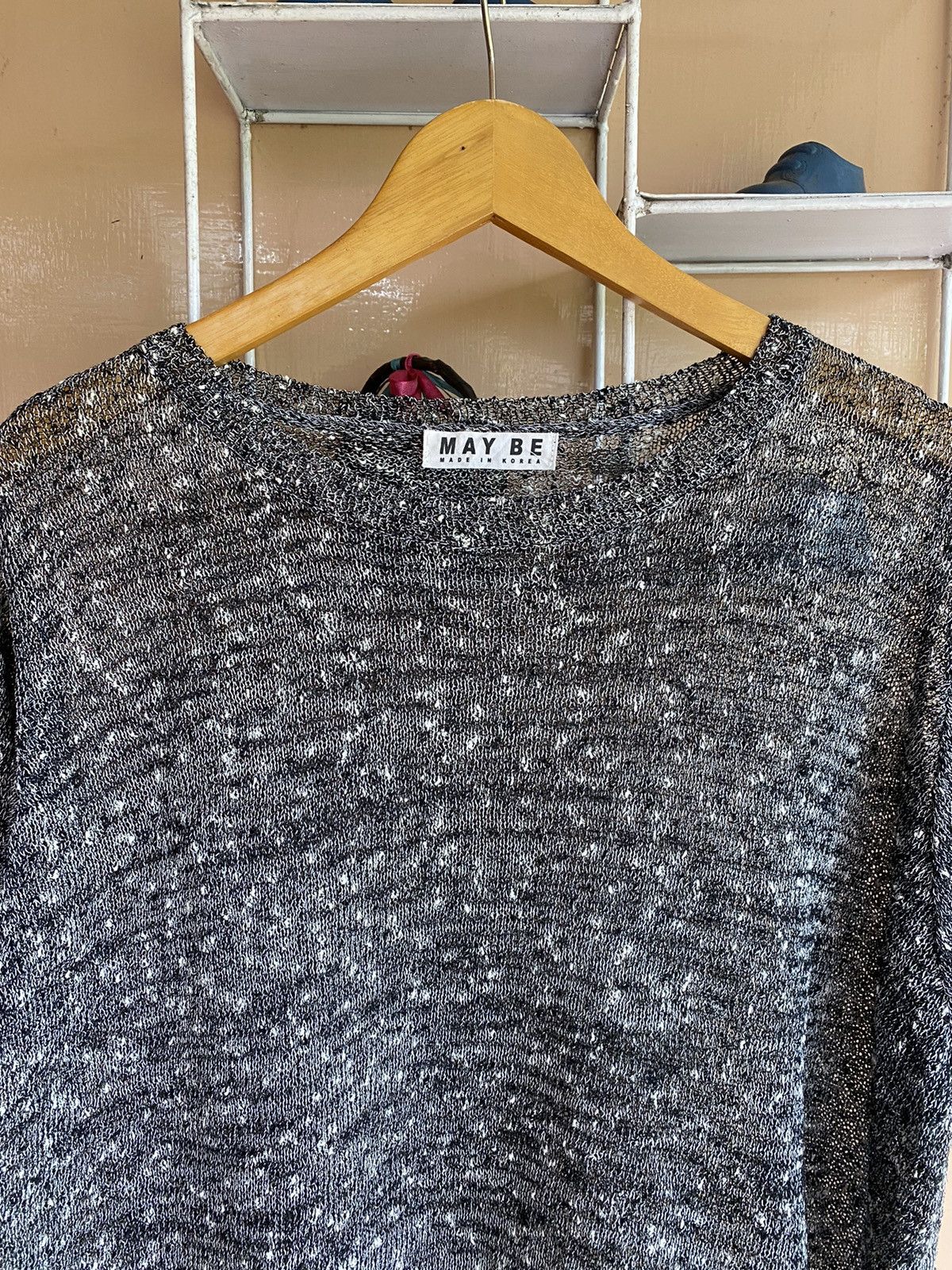 Issey Miyake × Japanese Brand 🖤BLACKDAY🖤Maybe Fishnet Knitted Avantgarde Isseymiyake Size US L / EU 52-54 / 3 - 2 Thumbnail