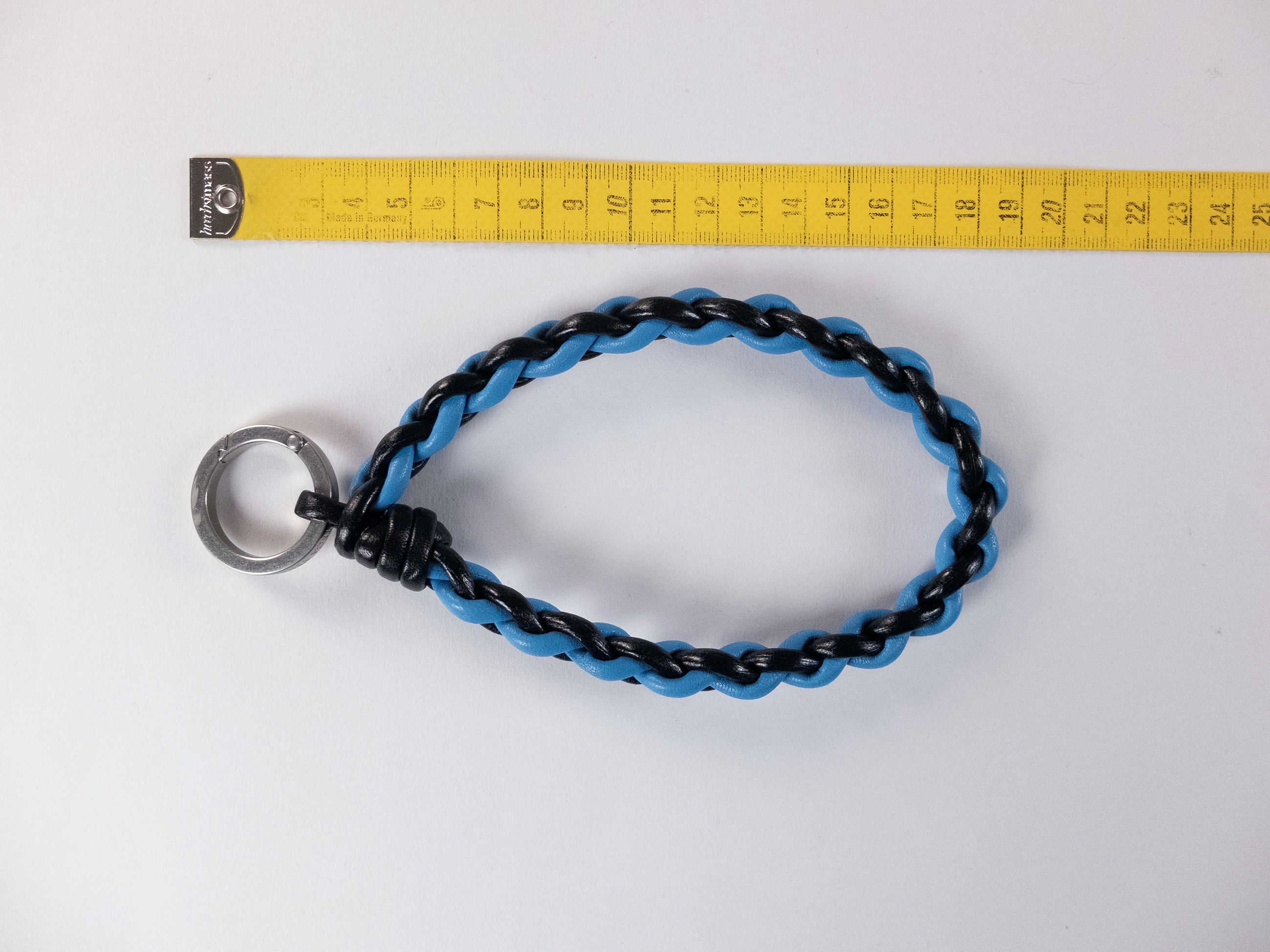 Bottega Veneta BOTTEGA VENETA blue & black woven leather keyring q Size ONE SIZE - 7 Thumbnail
