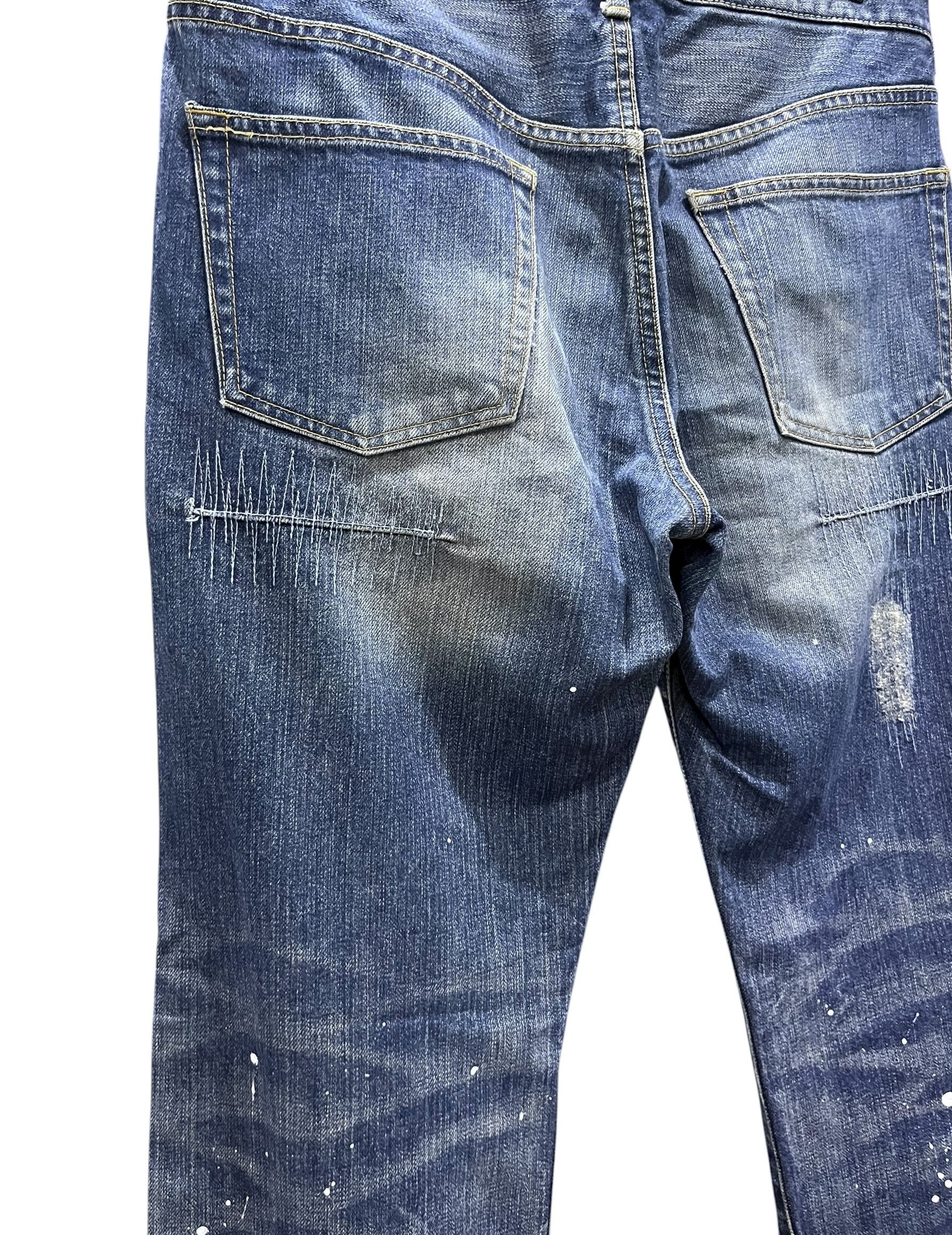 Takeo Kikuchi 🔥Takeo Kikuchi Distressed Japan Denim Paint Splatter Jeans Size US 30 / EU 46 - 11 Thumbnail