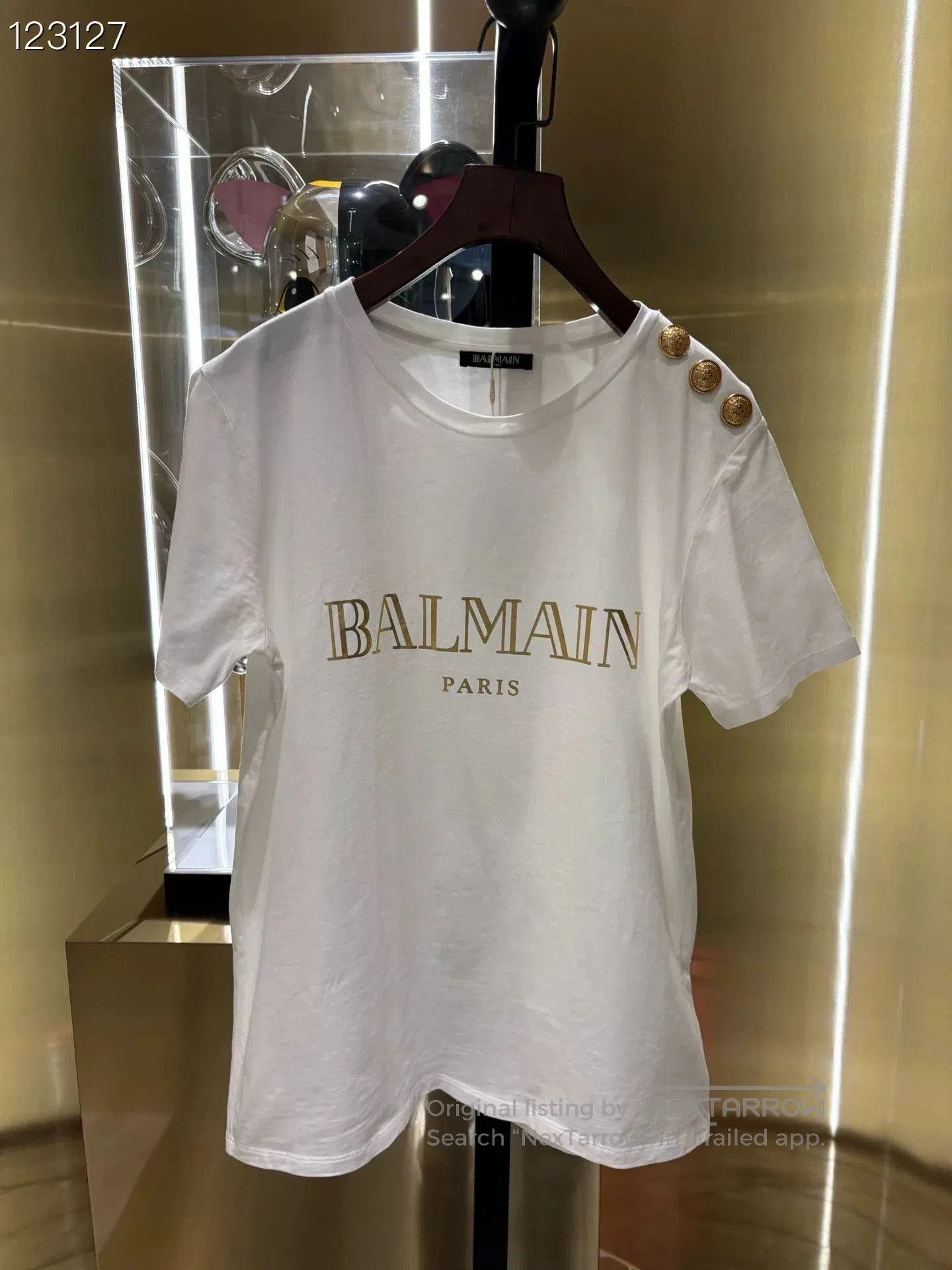 Balmain Balmain Gold Button Letter Print T. Size S / US 4 / IT 40 - 1 Thumbnail