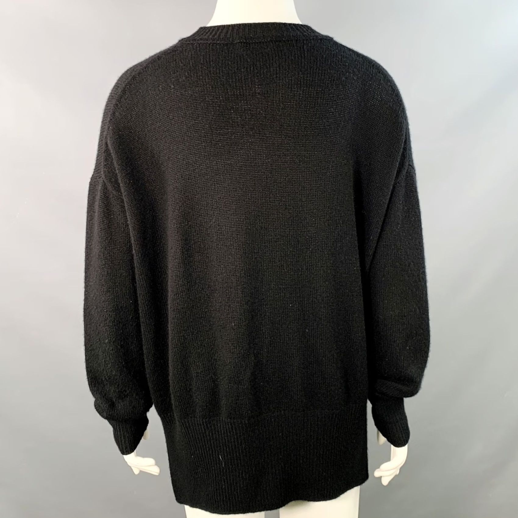Jil Sander JIL SANDER XL Black Cashmere Crew-Neck Sweater Womens Size XL / US 12-14 / IT 48-50 - 3 Thumbnail