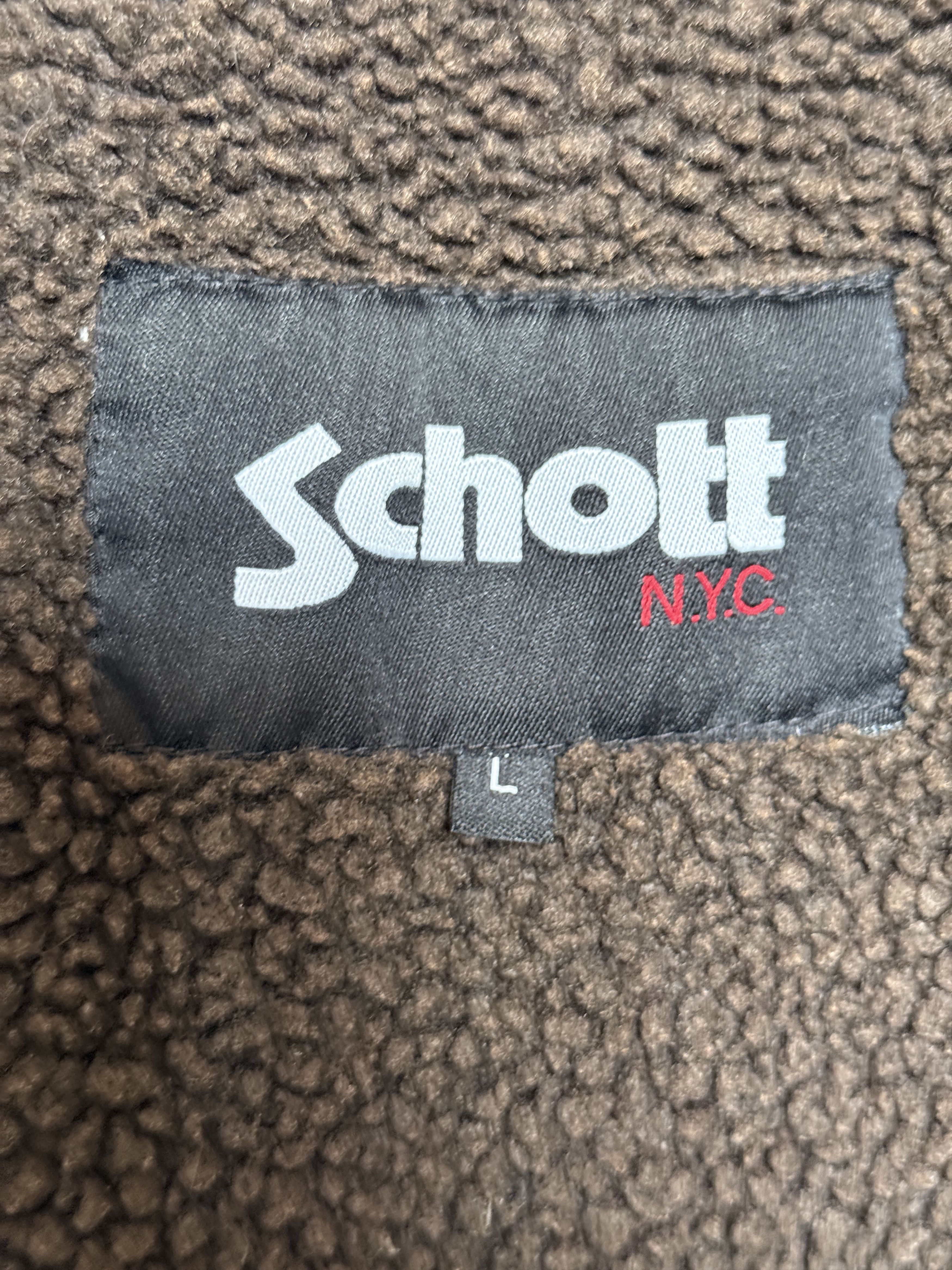 Schott 🔥 Schott NYC. USA jacket bomber shearling puffer size L Size US L / EU 52-54 / 3 - 9 Thumbnail