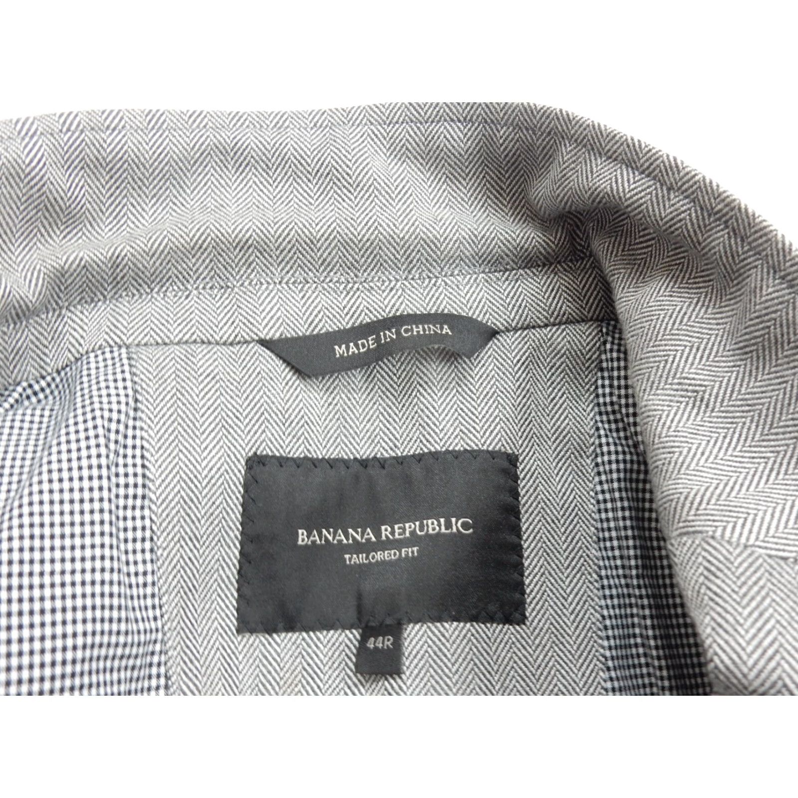 Banana Republic VINTAGE Banana Republic Men's Blazer Sport Coat Jacket Size 44R Gray Slim Fit Size 44R - 6 Thumbnail