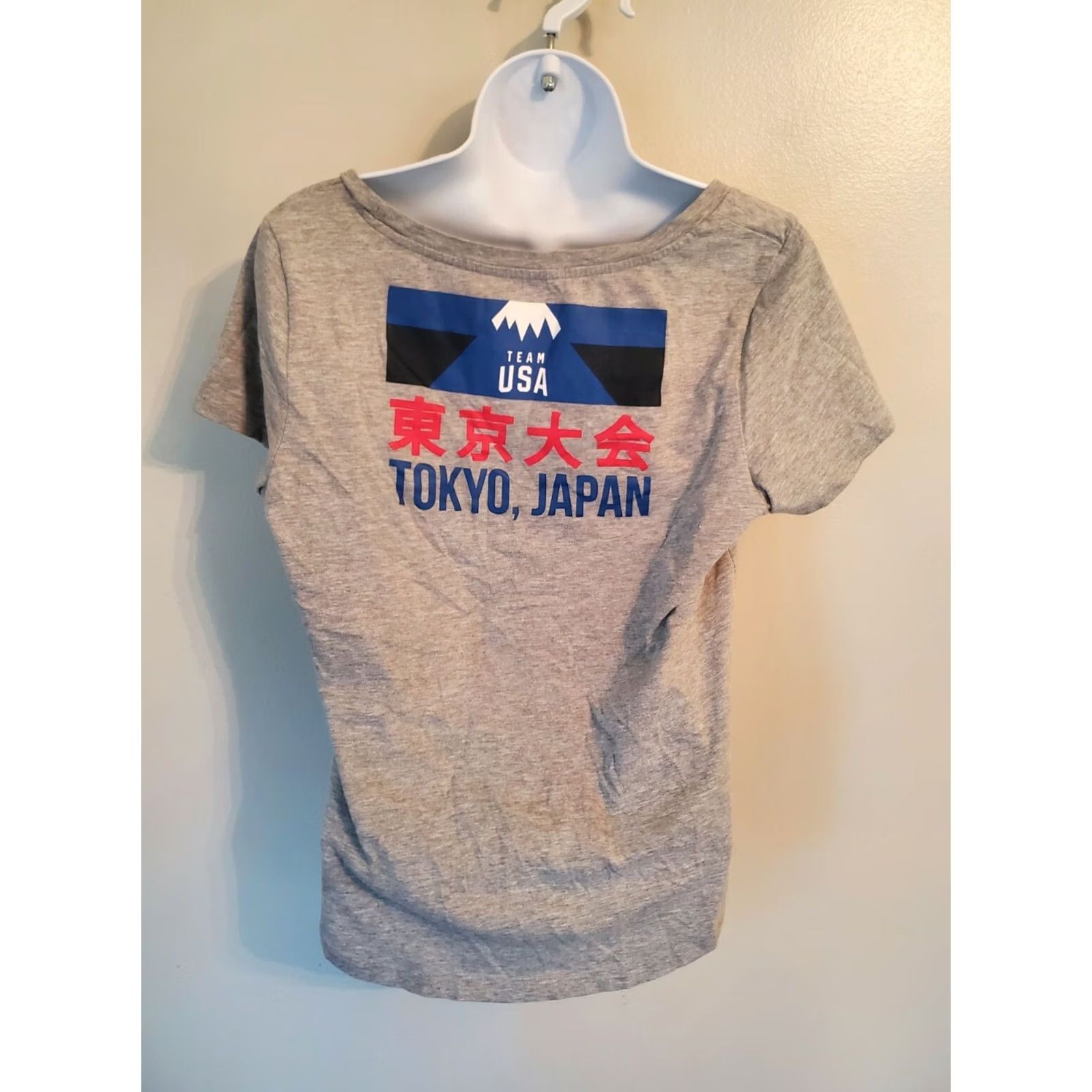 Vintage Womens Tokyo Olympics Team USA Shirt Size Medium Juniors Gray 100% Cotton Crew Neck Short Sleeve Logo T-Shirt Women’s Casual Size M / US 6-8 / IT 42-44 - 3 Thumbnail