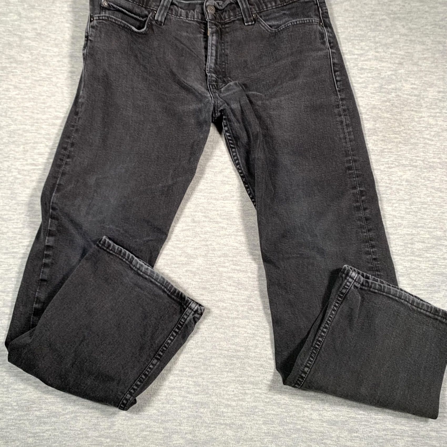 Levi's Levi's 505 Jeans Mens 36x30 Black Straight Denim Stretch Pants Size US 36 / EU 52 - 3 Thumbnail