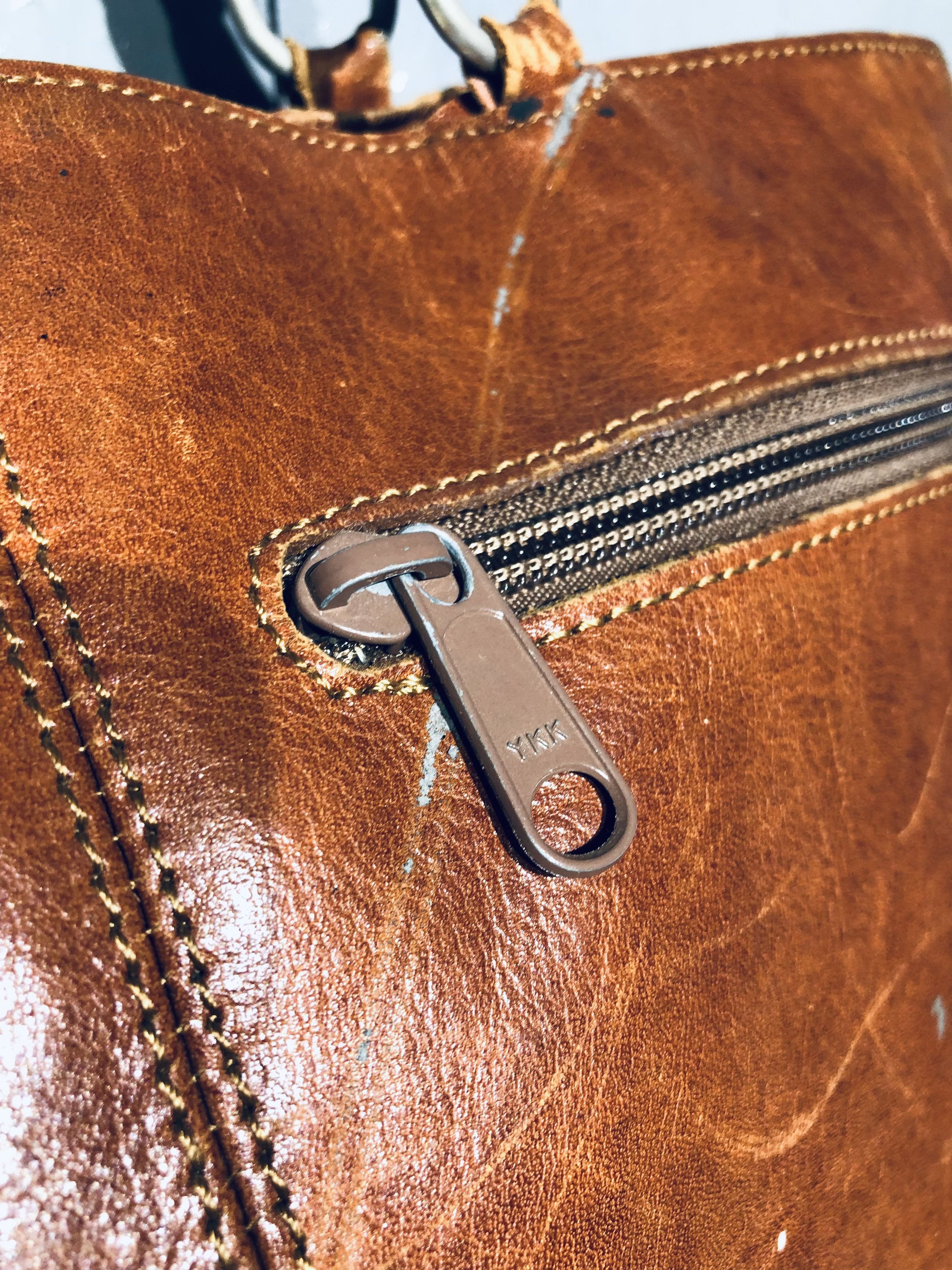Genuine Leather × Leather JAPANESE STREEWEAR FASHION STYLE LEATHER HANDCARRY BAG Size ONE SIZE - 6 Thumbnail