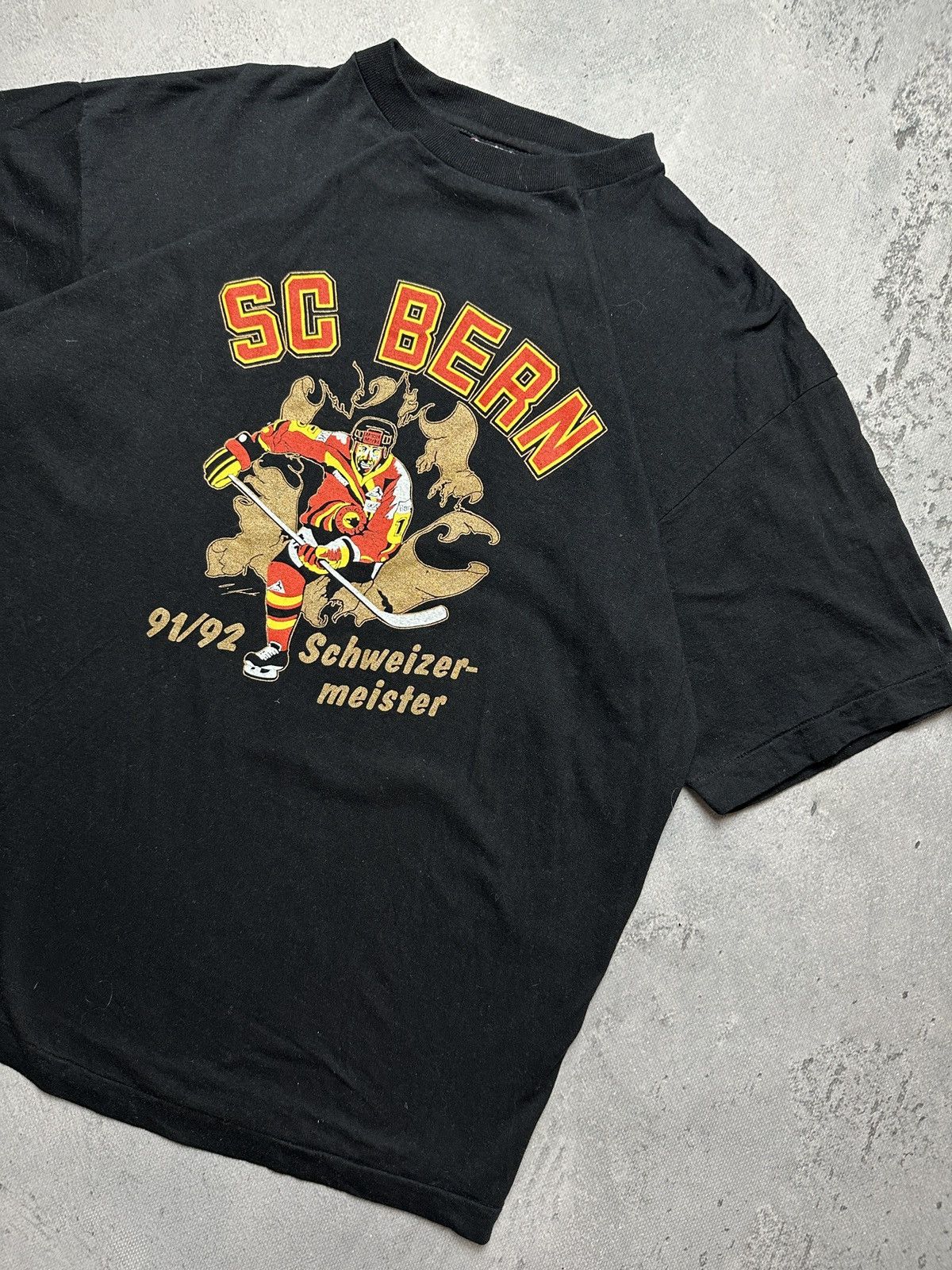 NHL SC Bern 1991/1992 Ice Hockey Jersey Shirt Maillot Trikot Tee Size US L / EU 52-54 / 3 - 5 Thumbnail