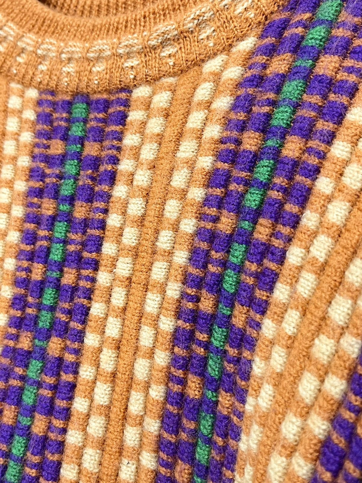Aran Isles Knitwear 🔥Vintage RAVE’S Wool Knitwear Vertical Stripes Coogi Style Size US M / EU 48-50 / 2 - 6 Thumbnail