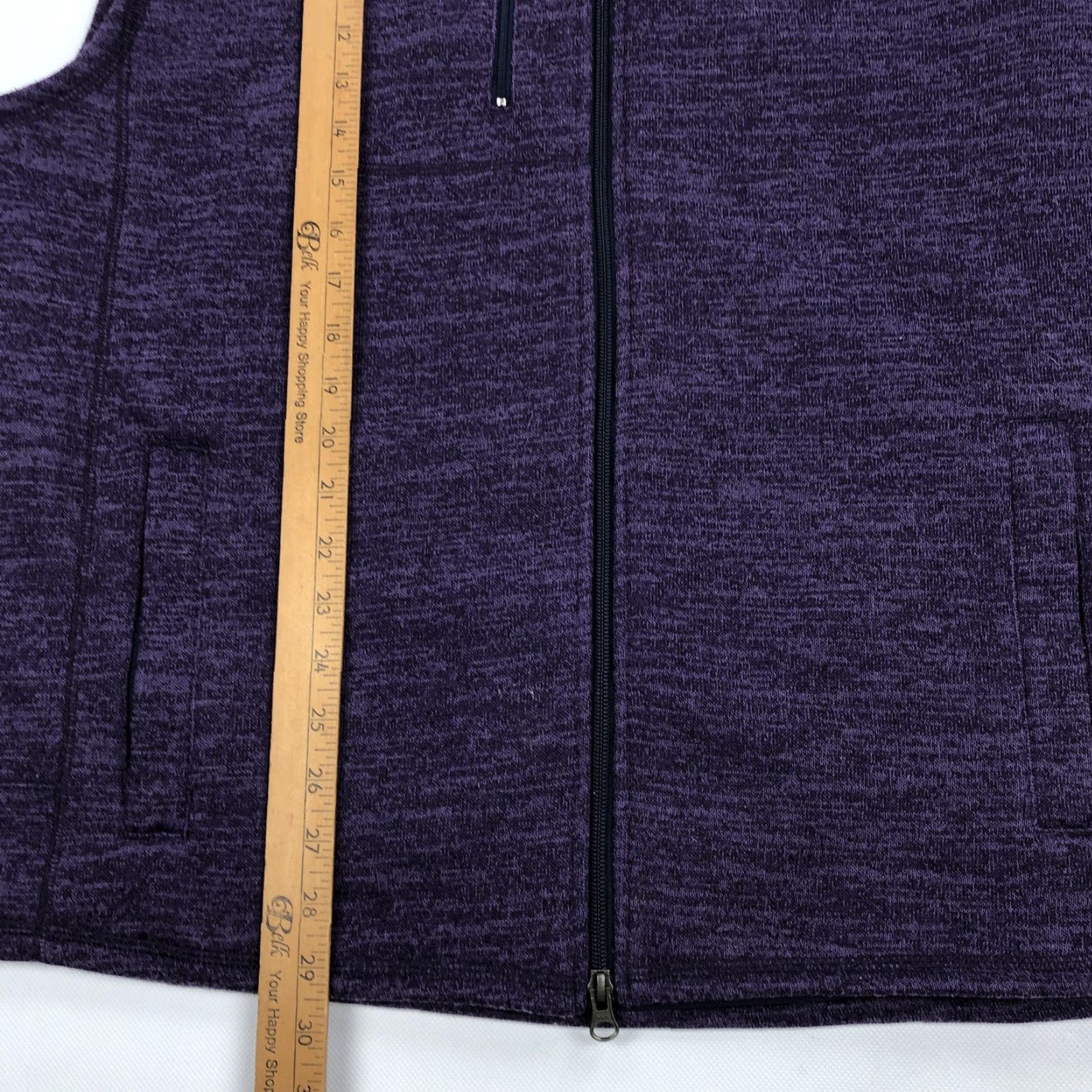 johnnie-O johnnie-O Men's 2XL Vest Gilet Heather Purple Majestic Polyester Full Zip Stand-Up Collar Size US XXL / EU 58 / 5 - 3 Thumbnail