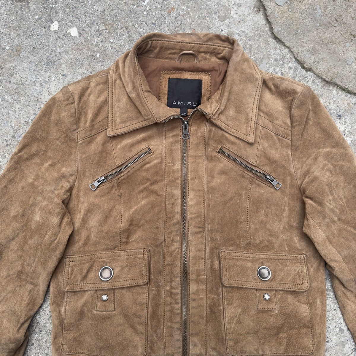 Hysteric Glamour VTG BALENCI RICK OWENS RAF SIMONS STYL CARGO LEATHER JACKET Size M / US 6-8 / IT 42-44 - 4 Thumbnail