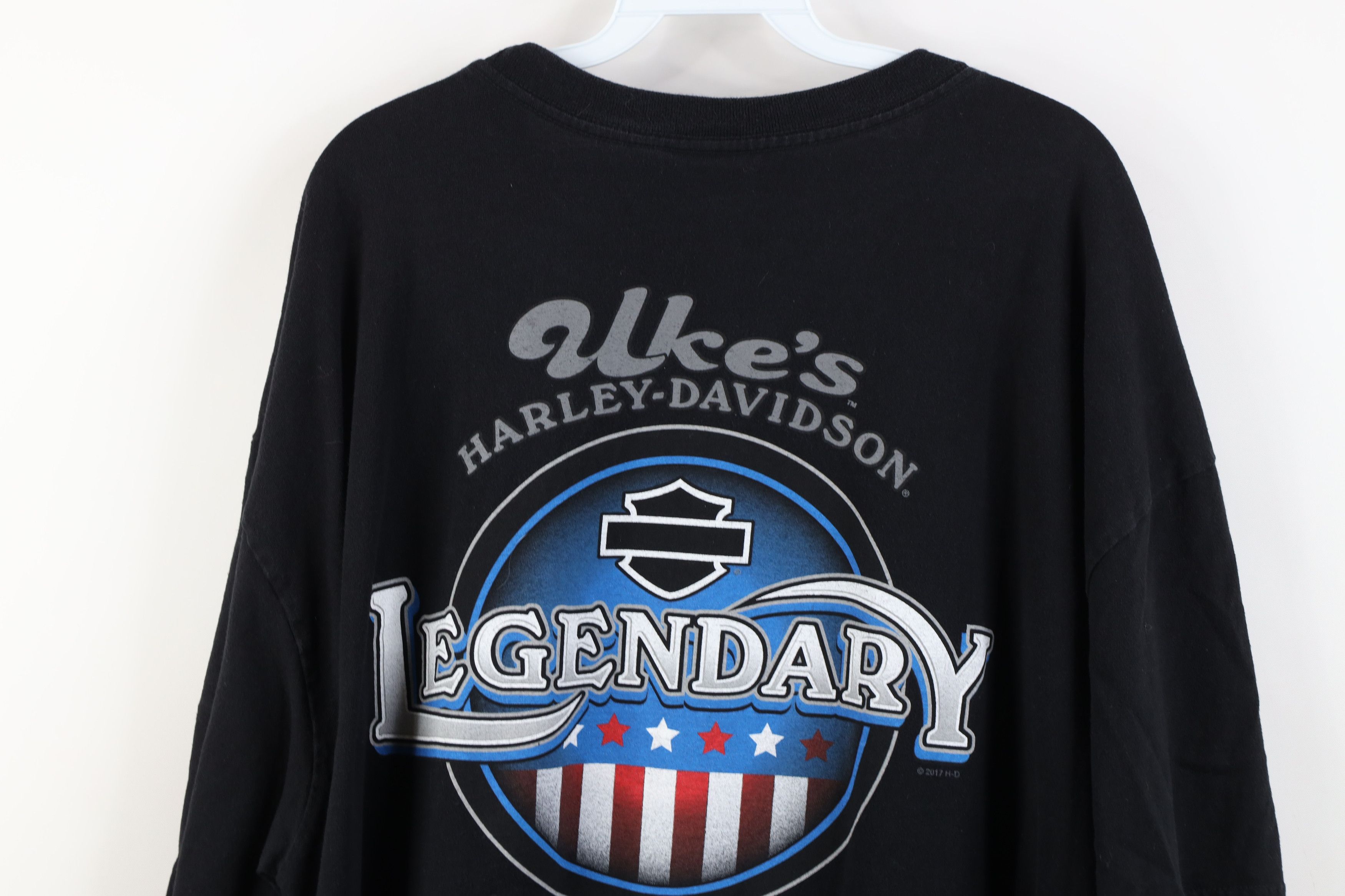 Harley Davidson Vintage Y2K Harley Davidson Flag Motorcycle T-Shirt USA Size US XXL / EU 58 / 5 - 13 Thumbnail