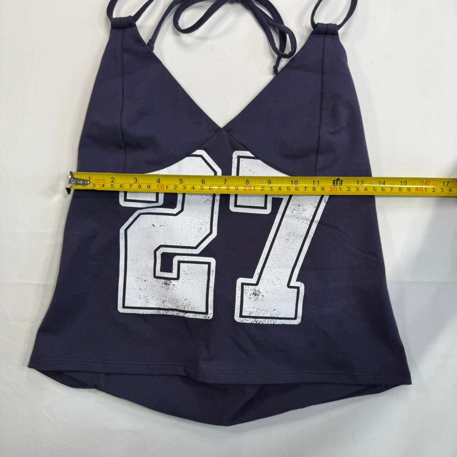 & Other Stories NWT Target Navy blue and white sporty halter top Size L / US 10 / IT 46 - 2 Thumbnail